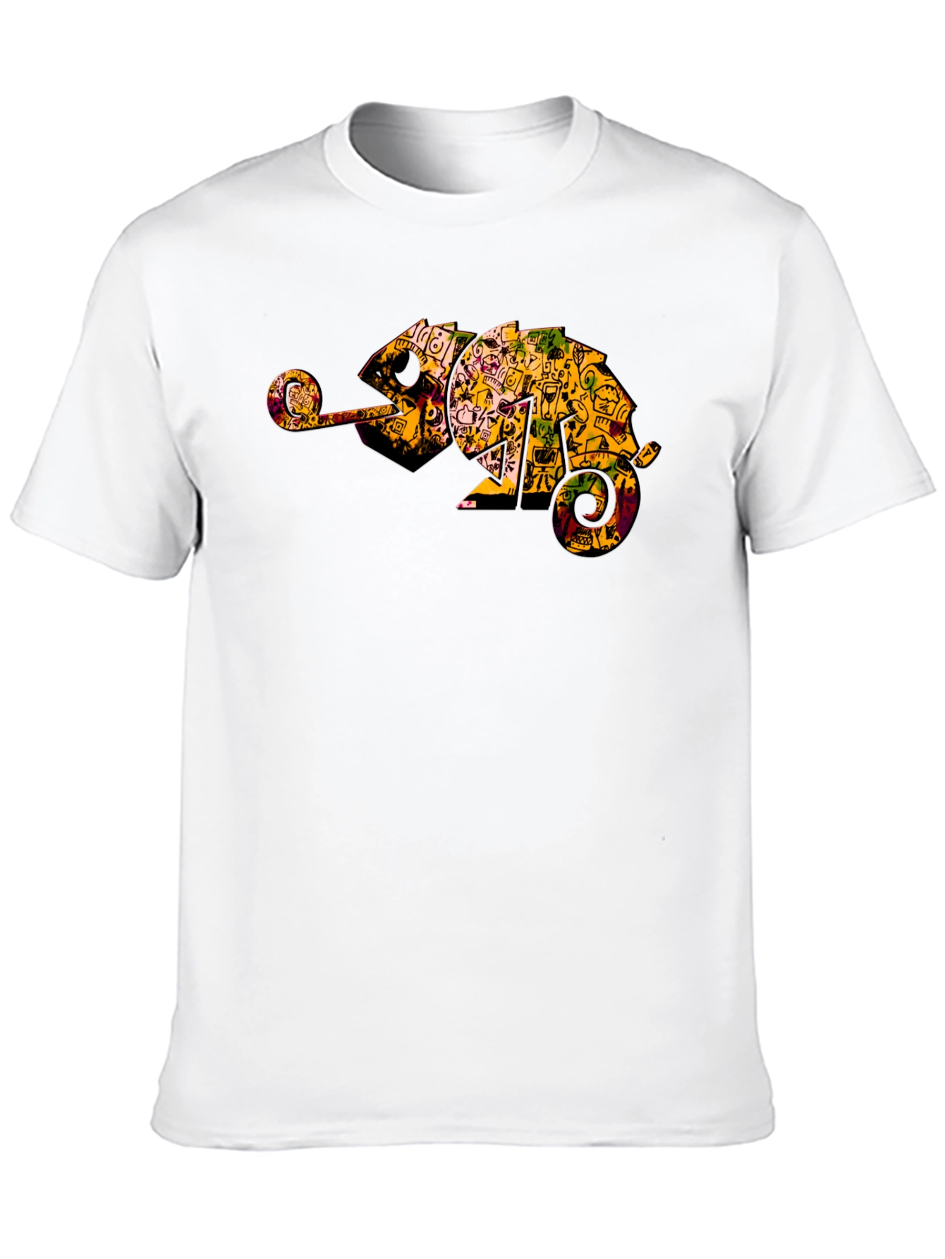 Black Chameleon Graphic Print Tee