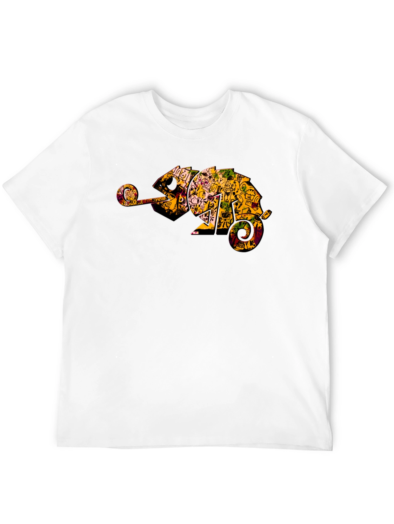 Black Chameleon Graphic Print Tee