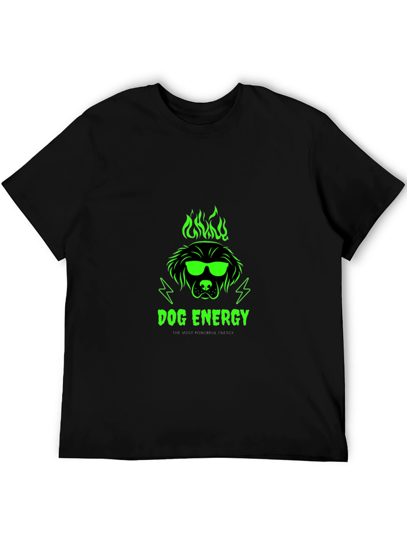 Dog Energy Graphic Print Crew Neck T-Shirt