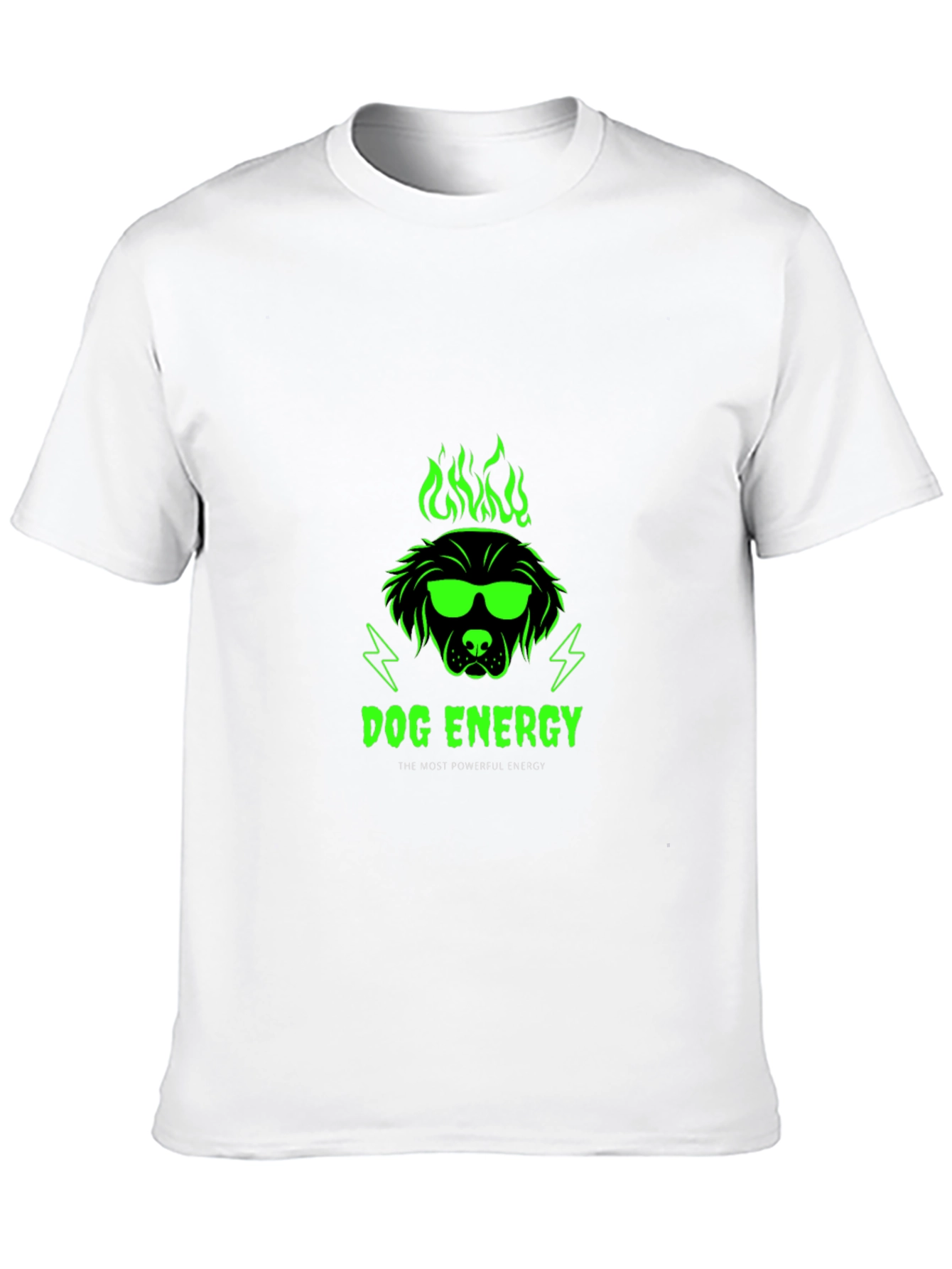 Dog Energy Graphic Print Crew Neck T-Shirt