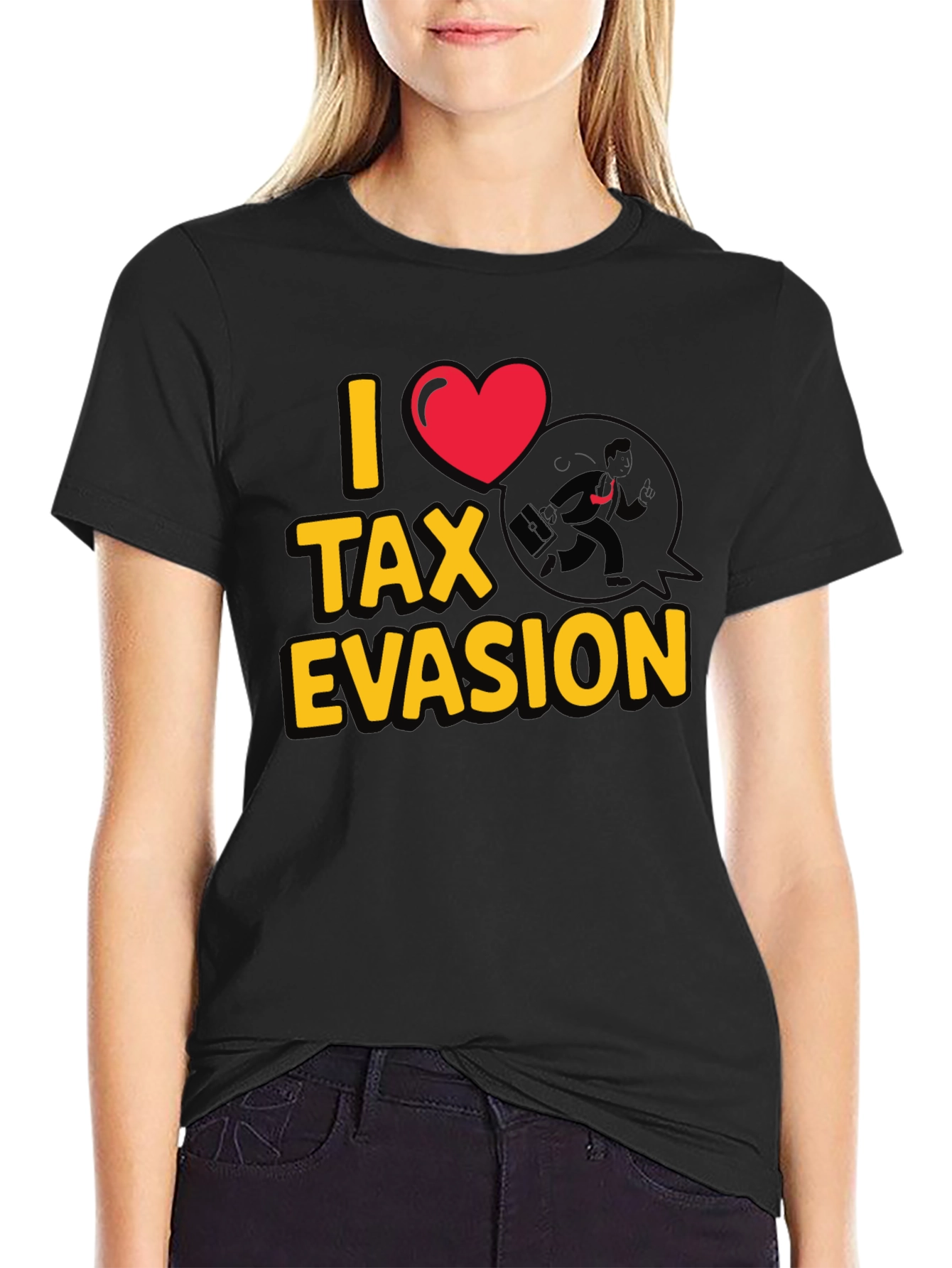I Heart Tax Evasion T-Shirt - Funny Novelty Tee