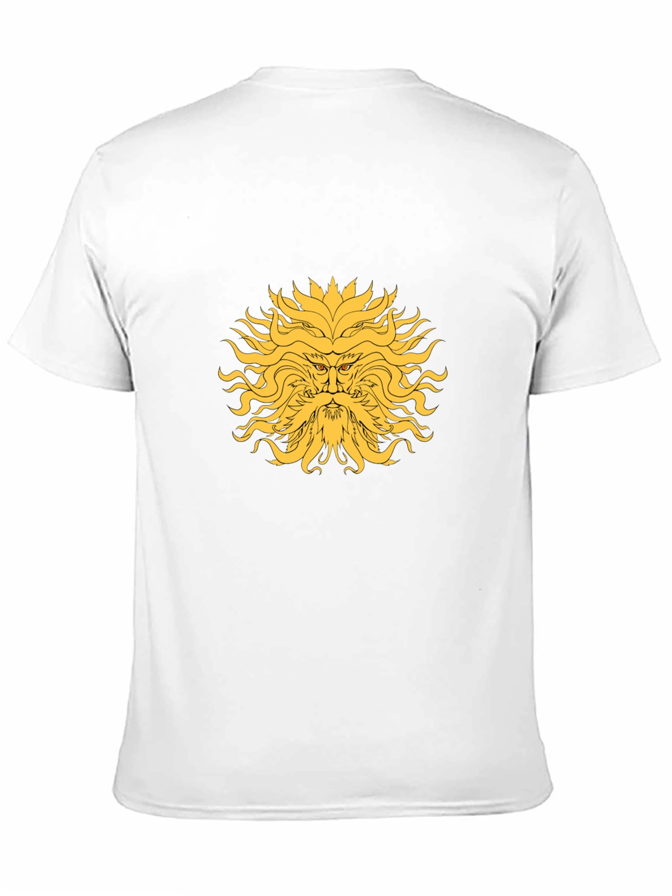 Sun God Graphic Tee - Black Cotton Blend T-Shirt