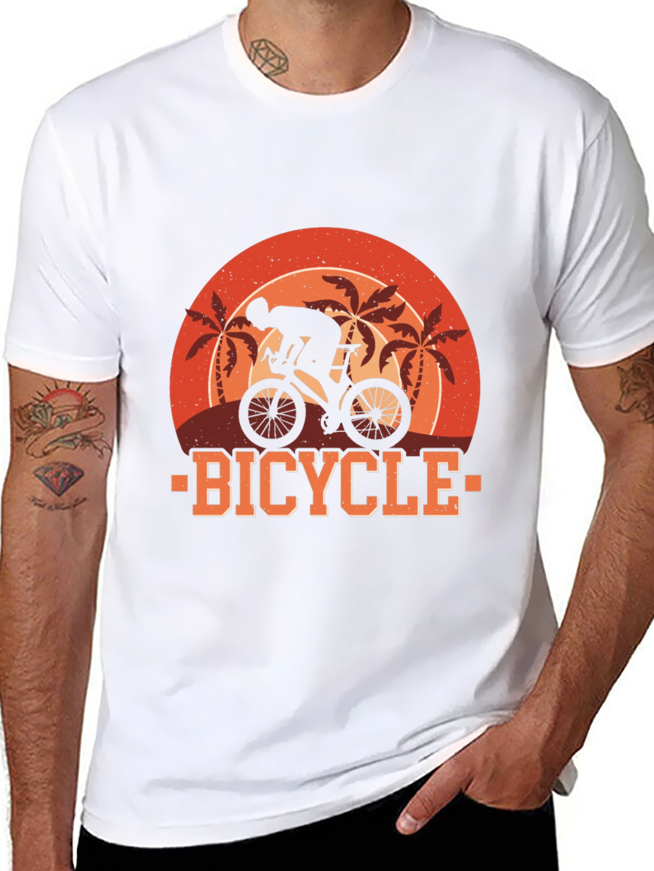Bicycle Sunset Graphic Tee