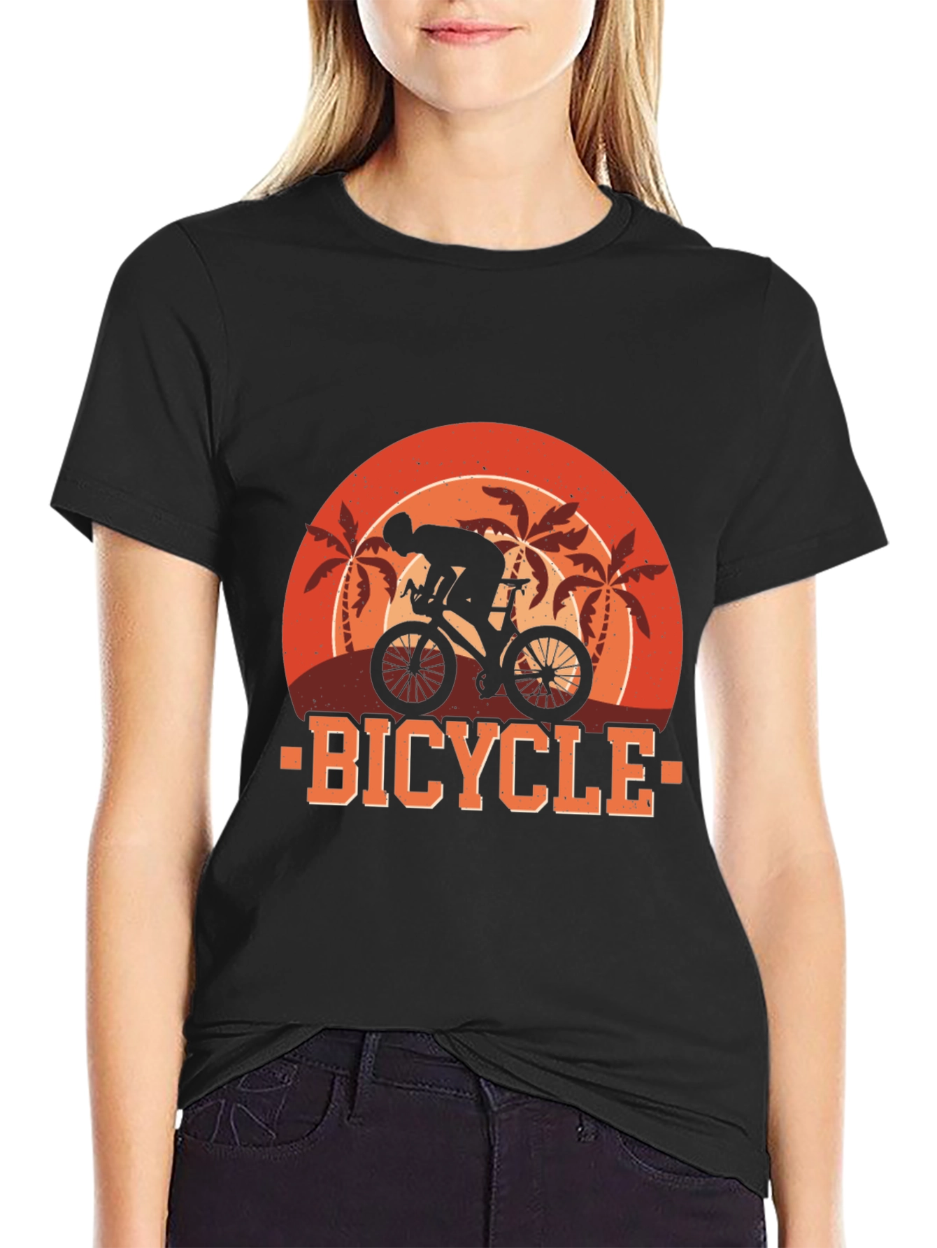 Bicycle Sunset Graphic Tee