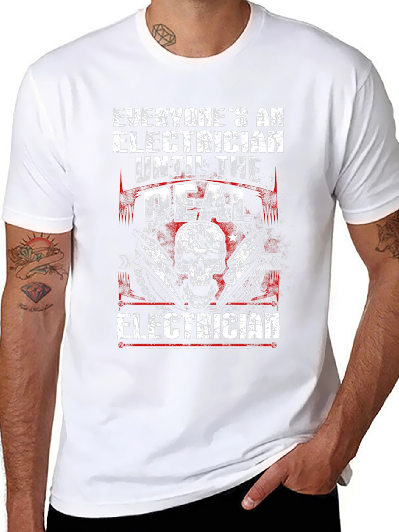 Electrician Skull T-Shirt - The Real Electrician