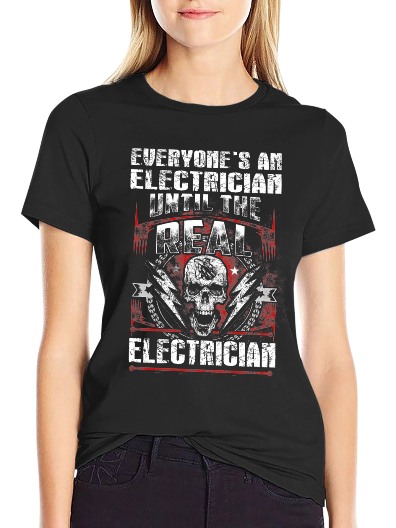 Electrician Skull T-Shirt - The Real Electrician