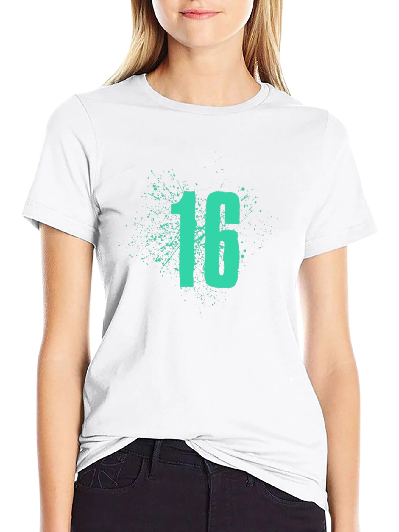 Cool Sixteen Splash Black T-Shirt