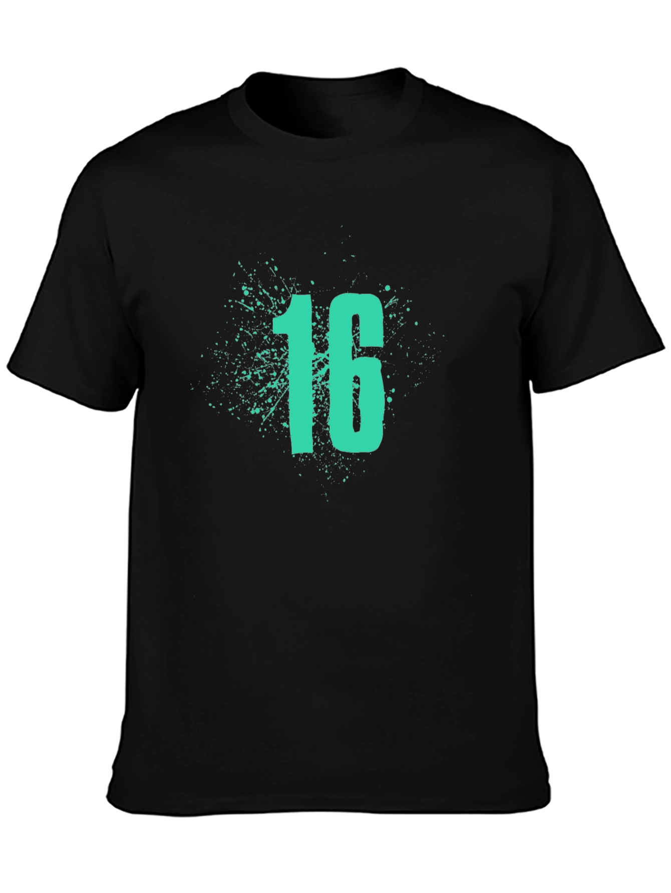 Cool Sixteen Splash Black T-Shirt