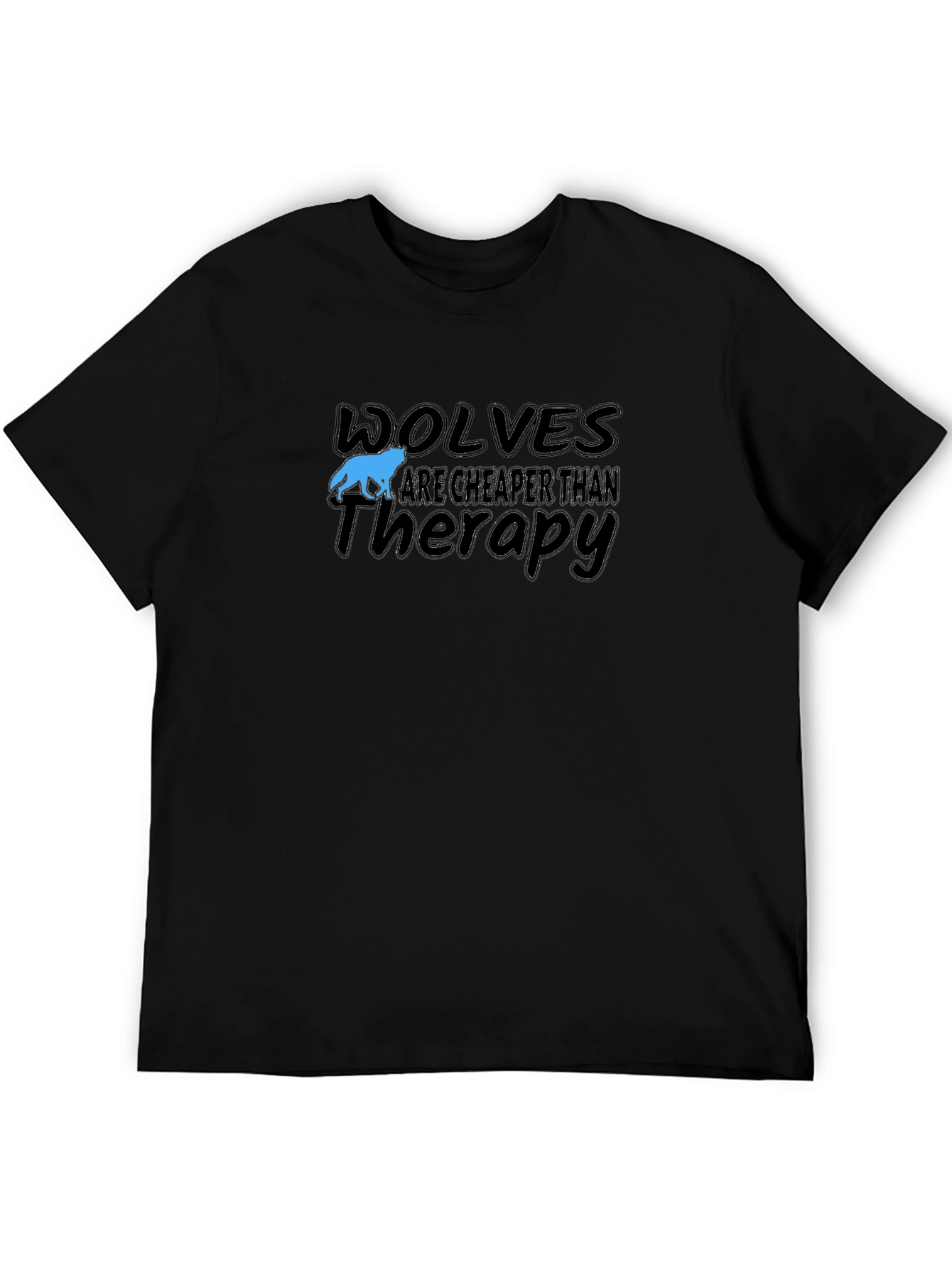 Wolves Cheaper Than Therapy Graphic T-Shirt