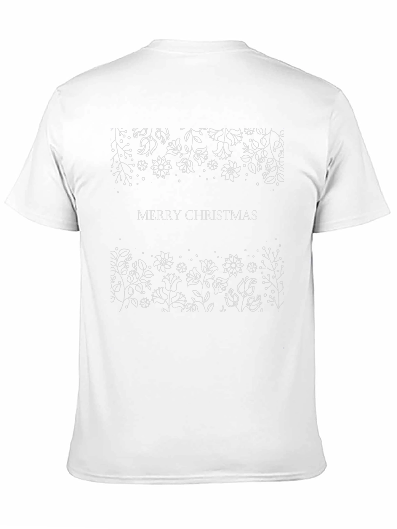 Merry Christmas Floral Graphic Tee - Black