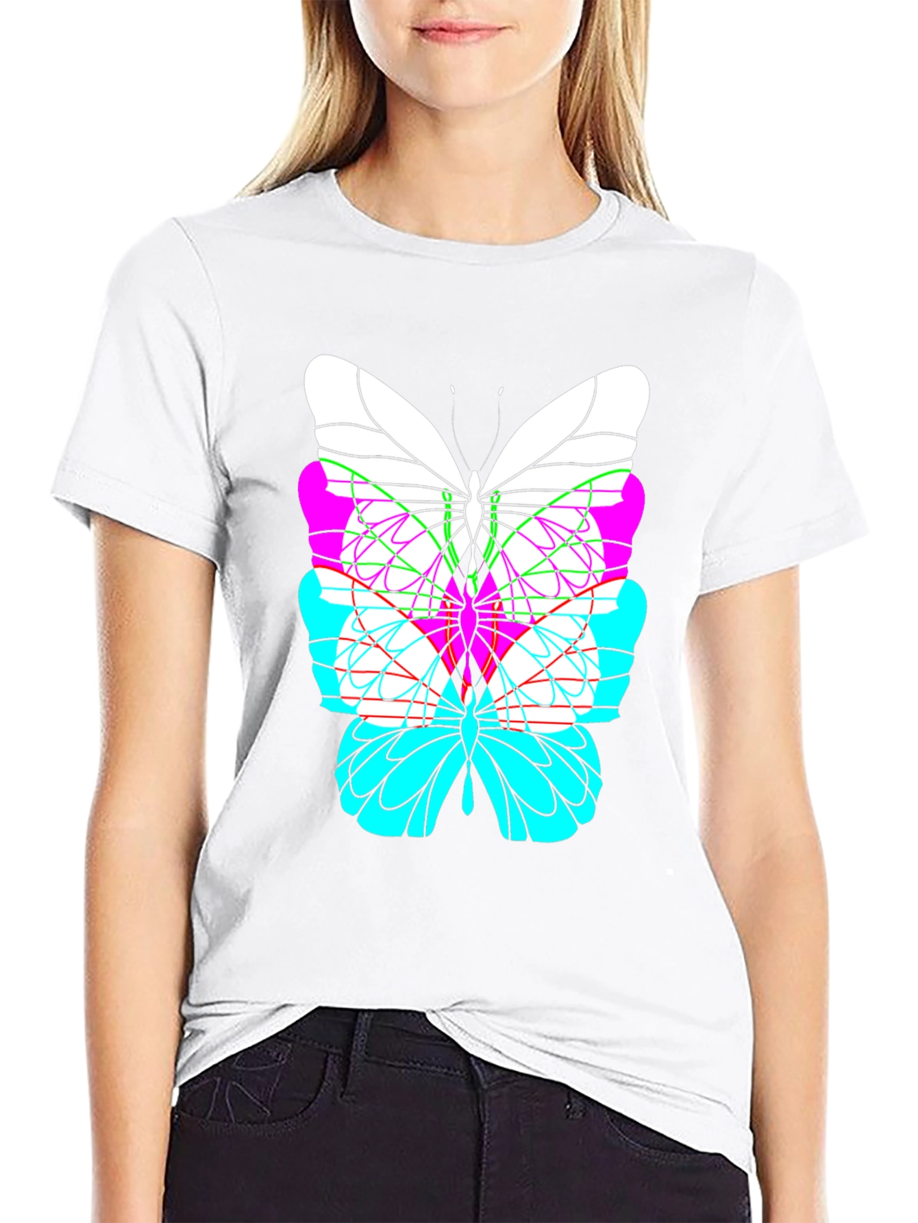 Butterfly Graphic Black T-Shirt