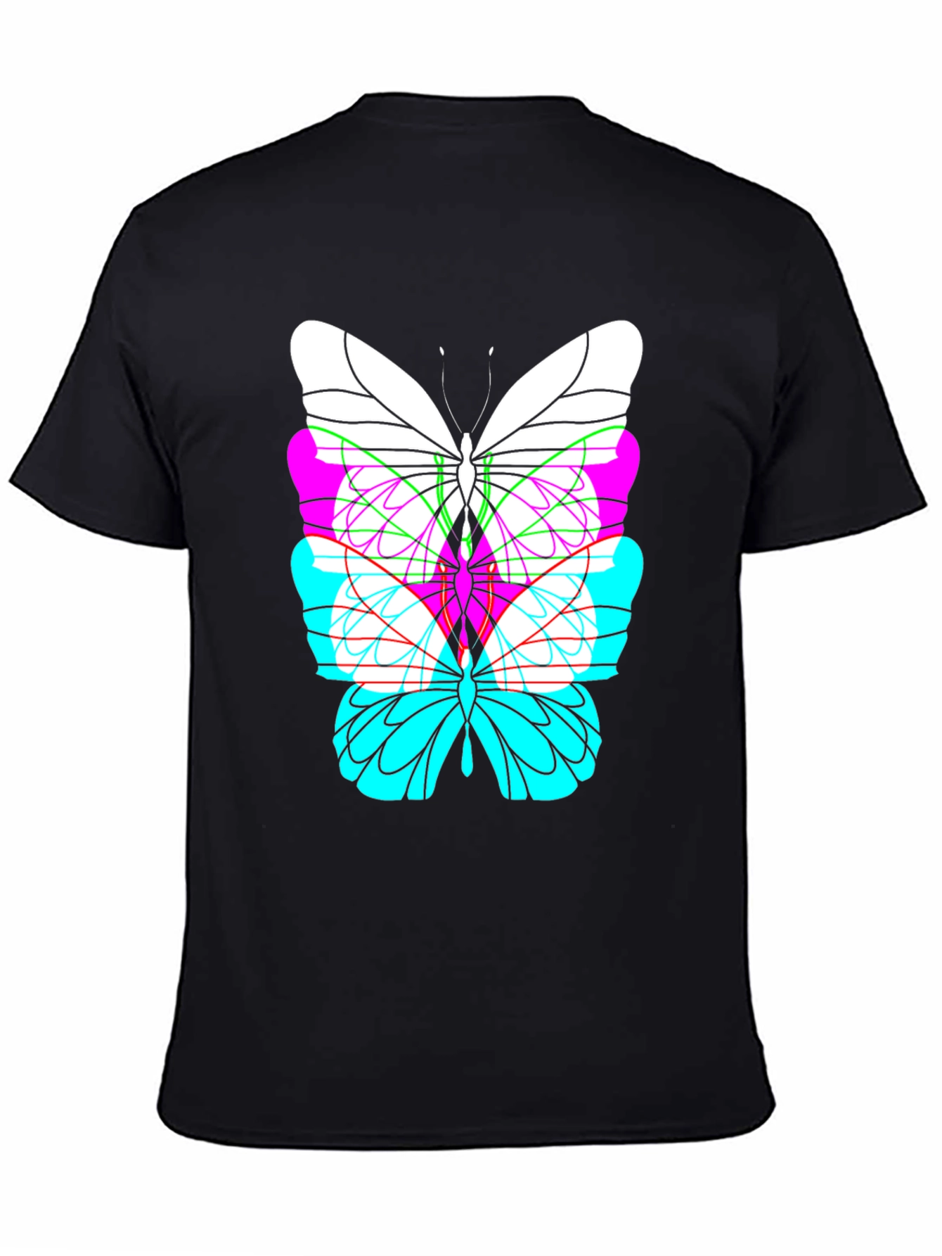 Butterfly Graphic Black T-Shirt