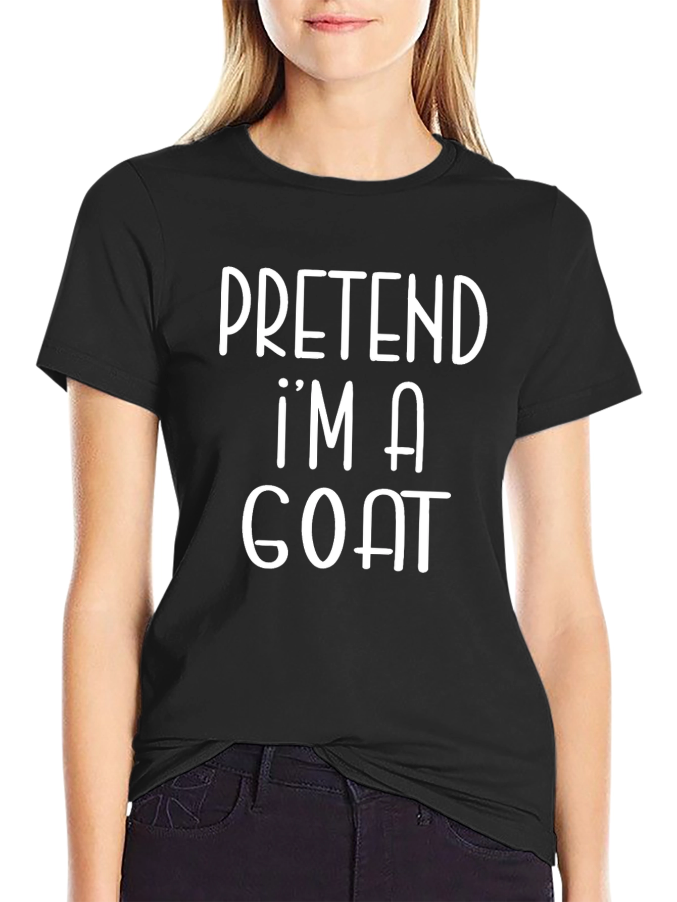 Pretend Im a Goat T-Shirt - Funny Graphic Tee