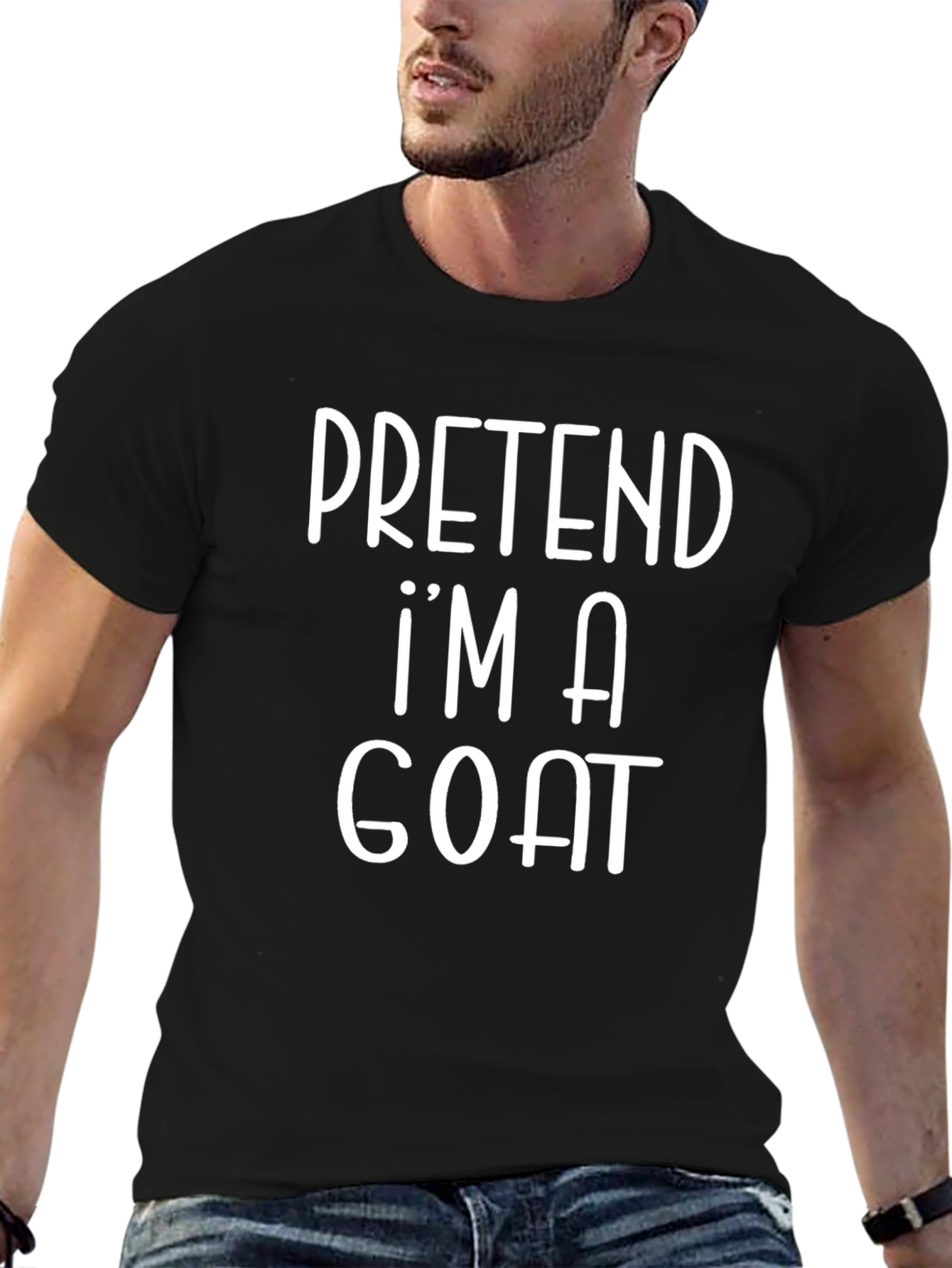 Pretend Im a Goat T-Shirt - Funny Graphic Tee