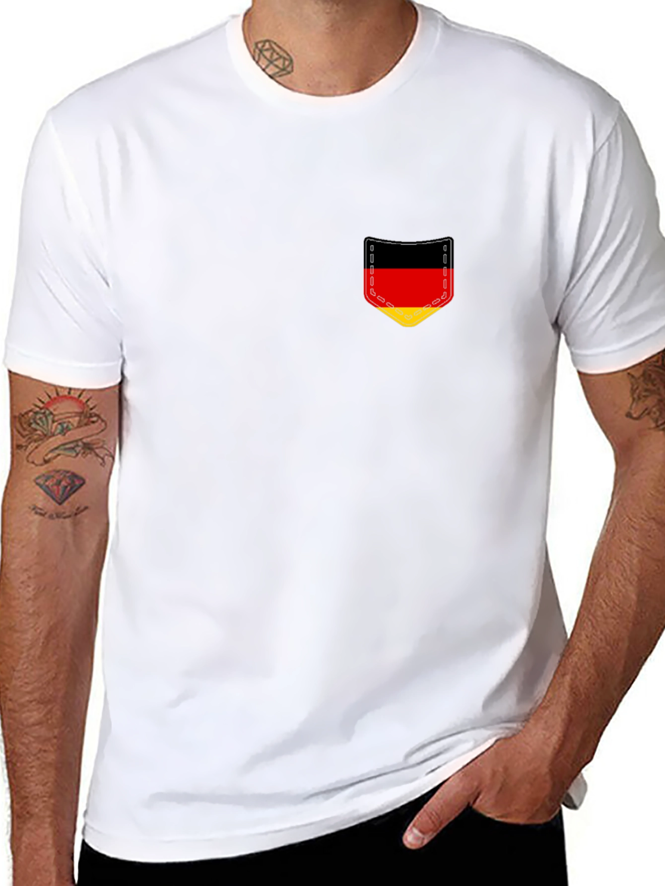 German Flag Pocket T-Shirt - Stylish Graphic Tee