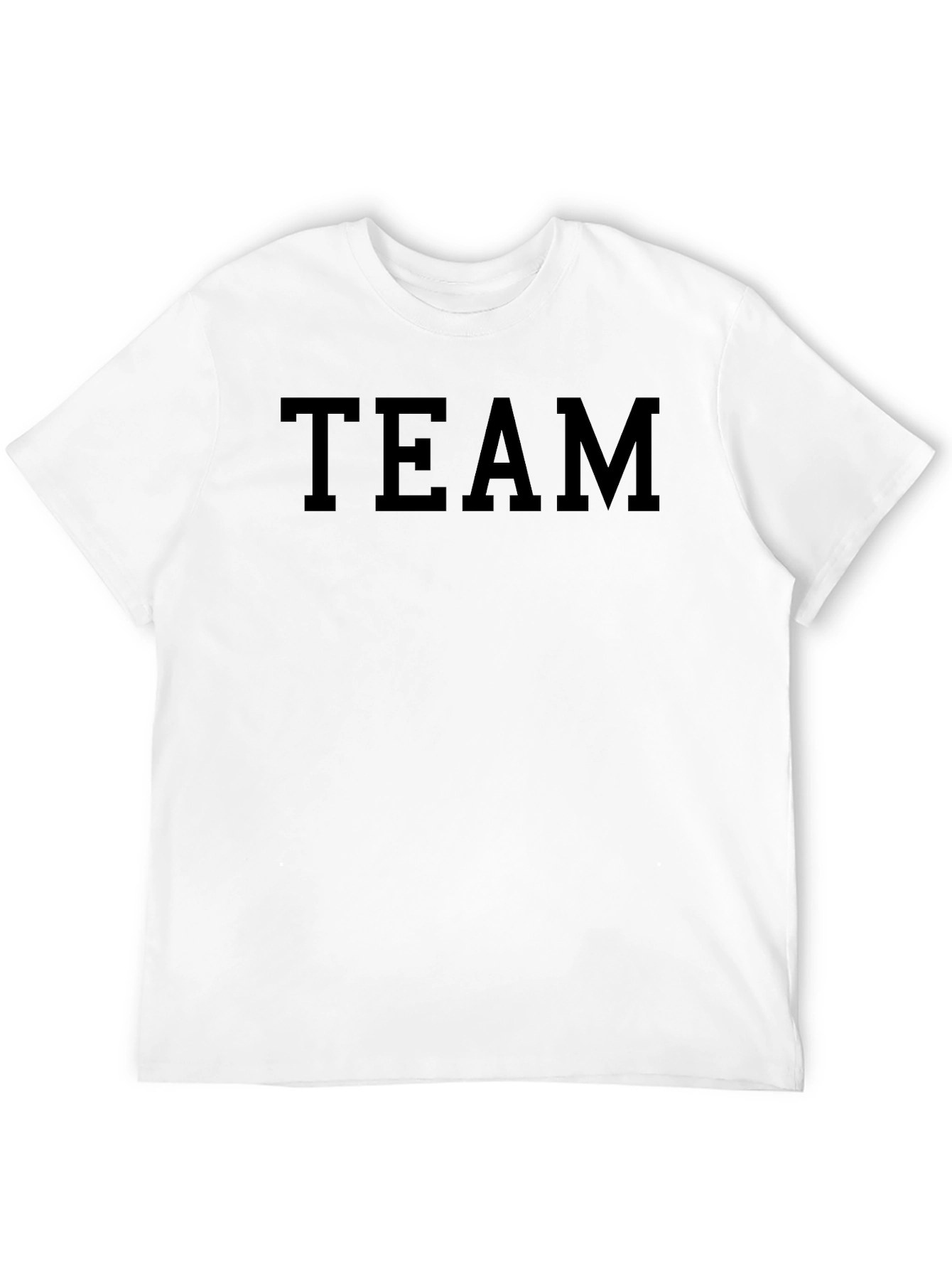 Black TEAM Graphic Tee - Mens Crew Neck