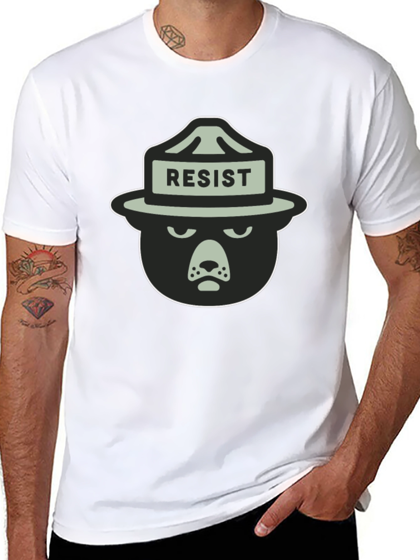 Resist Bear T-Shirt - Mens Graphic Tee