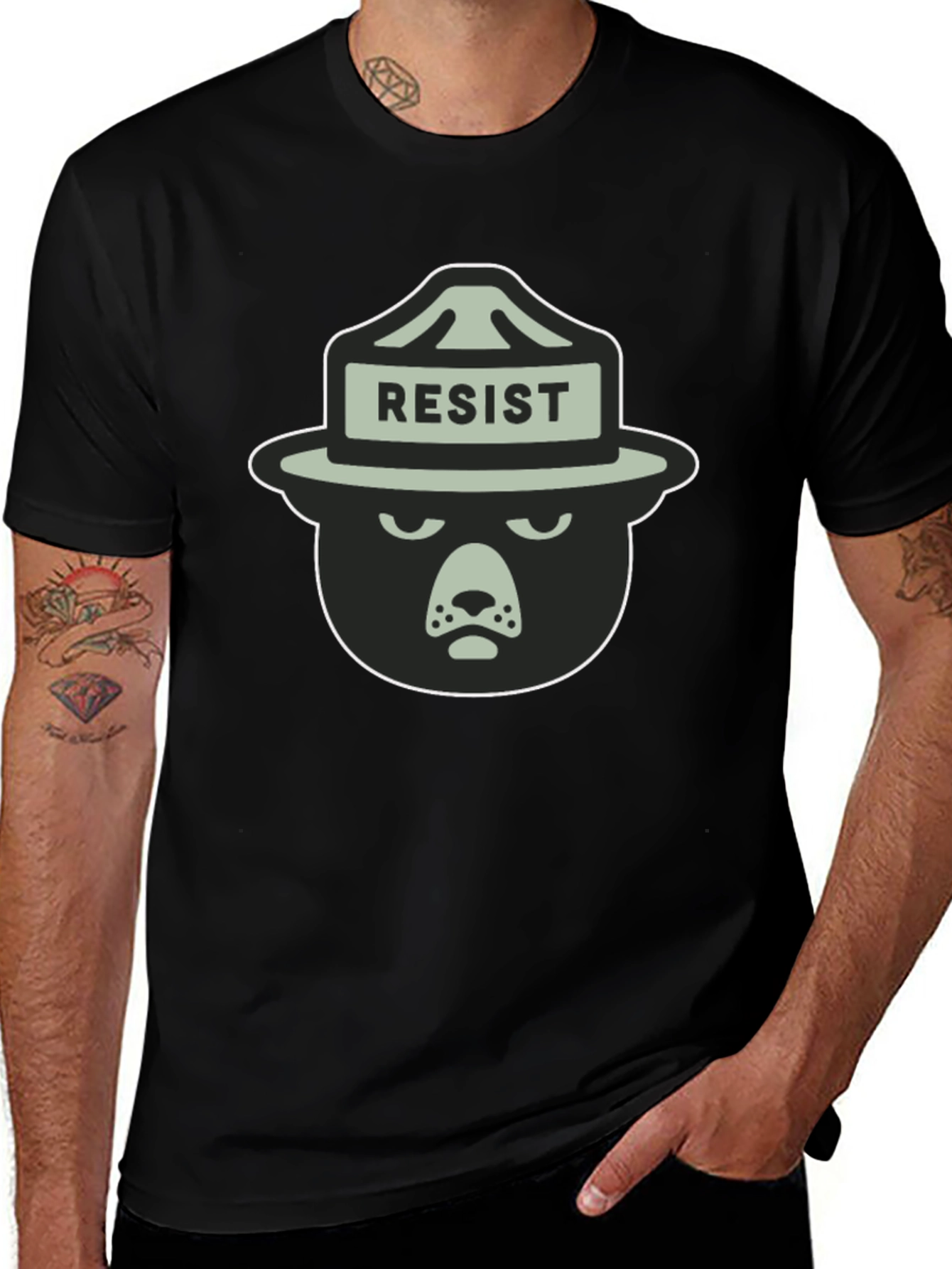 Resist Bear T-Shirt - Mens Graphic Tee