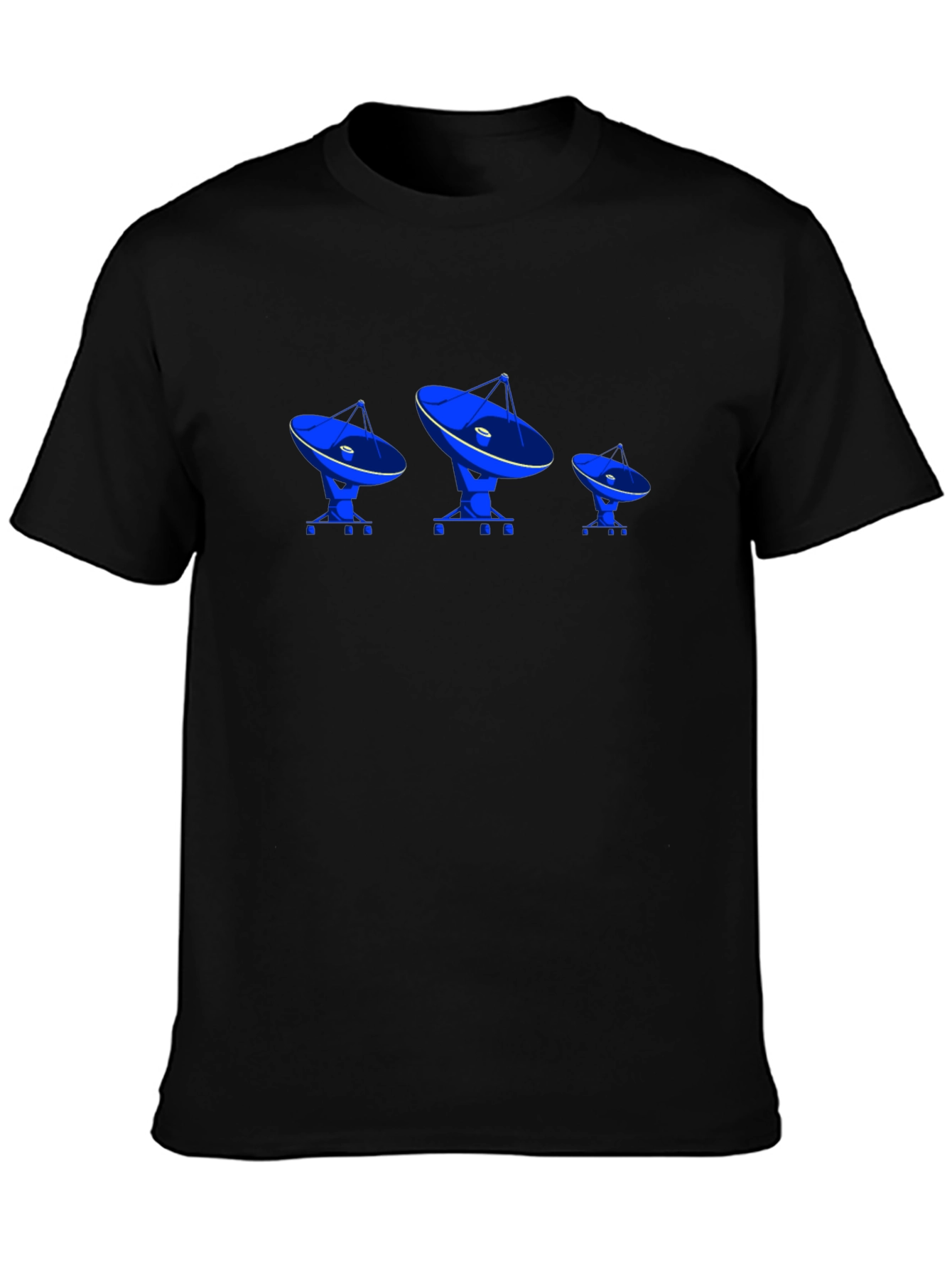 Satellite Dish Black T-Shirt