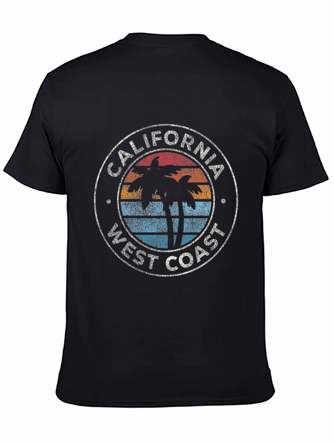 California West Coast Palm Tree Graphic T-Shirt
