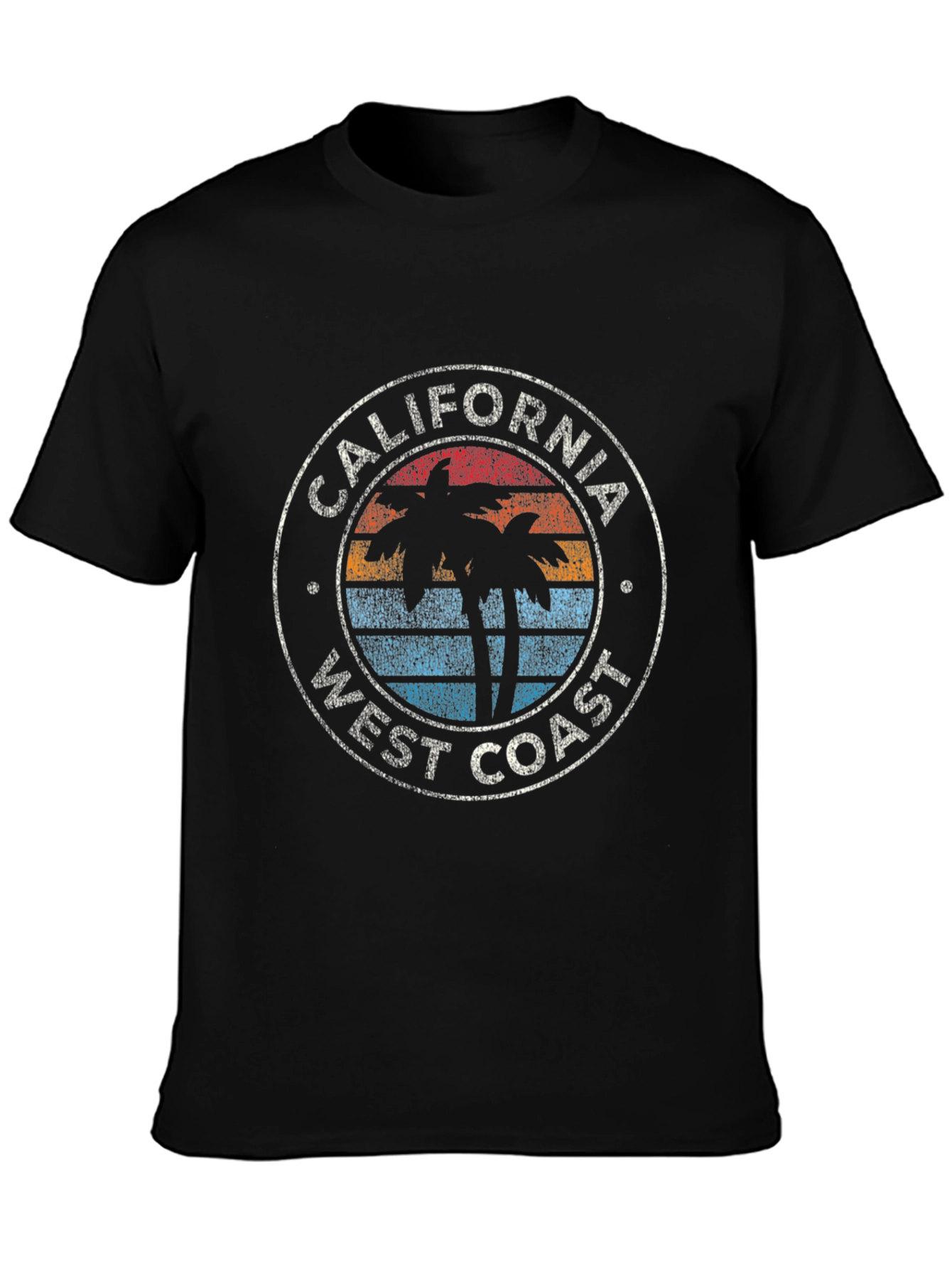 California West Coast Palm Tree Graphic T-Shirt