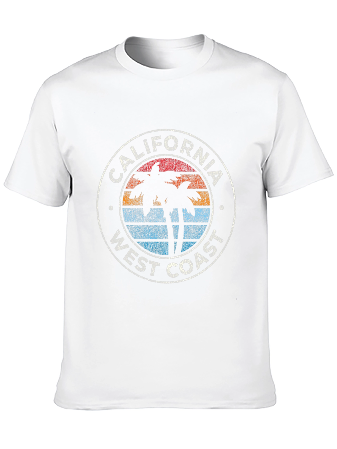 California West Coast Palm Tree Graphic T-Shirt