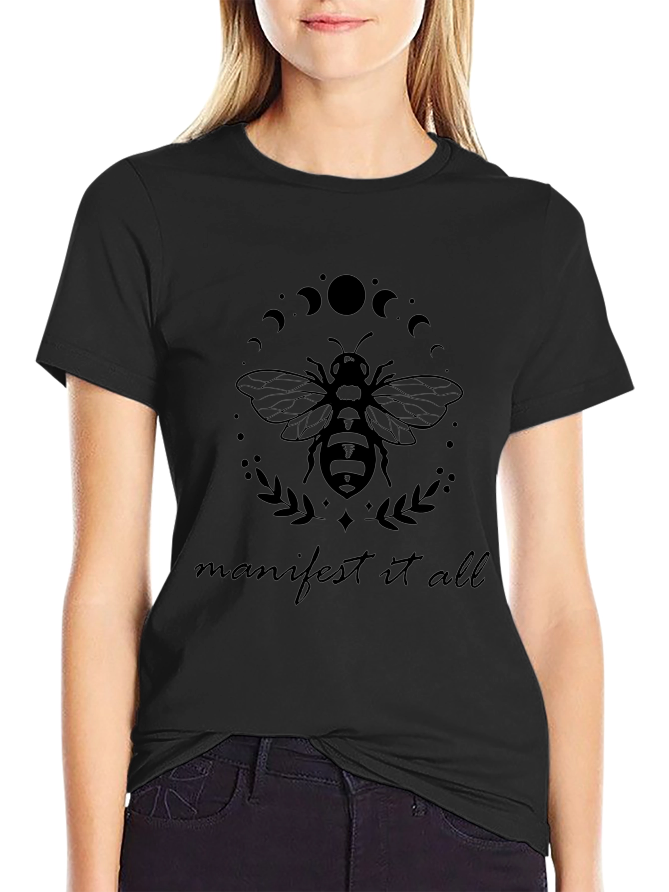Manifest It All Black Bee Graphic Tee - Unisex