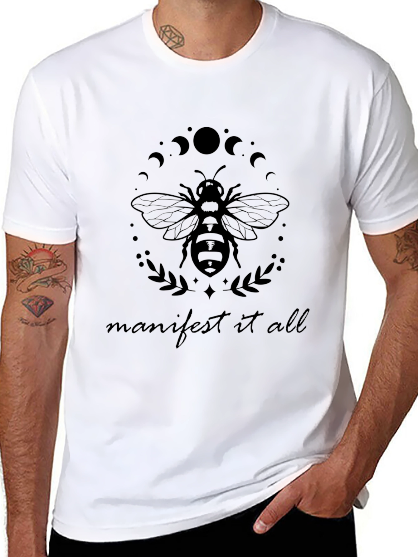 Manifest It All Black Bee Graphic Tee - Unisex