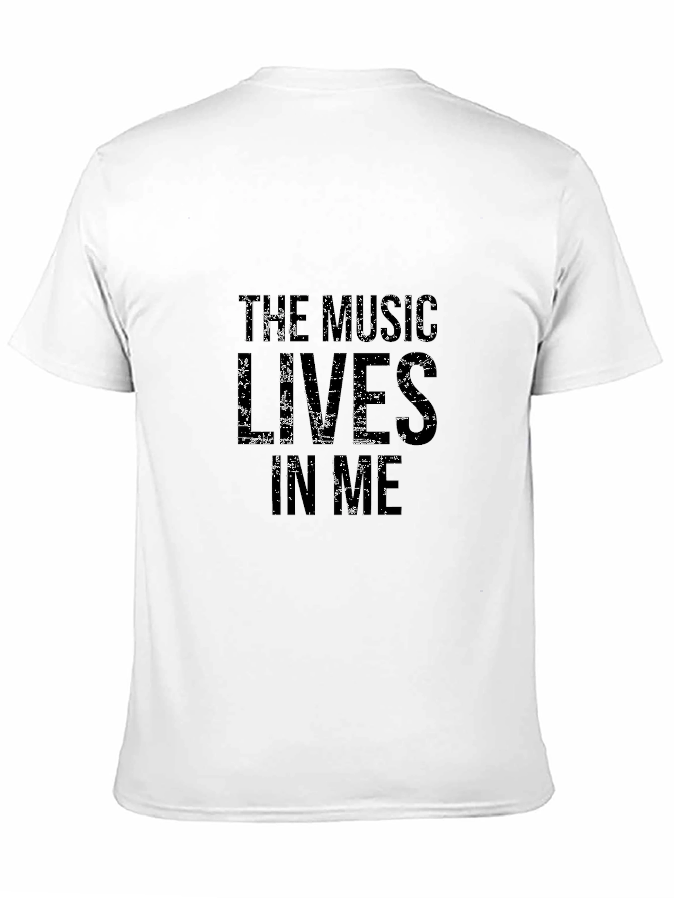 The Music Lives in Me - Black Graphic Tee