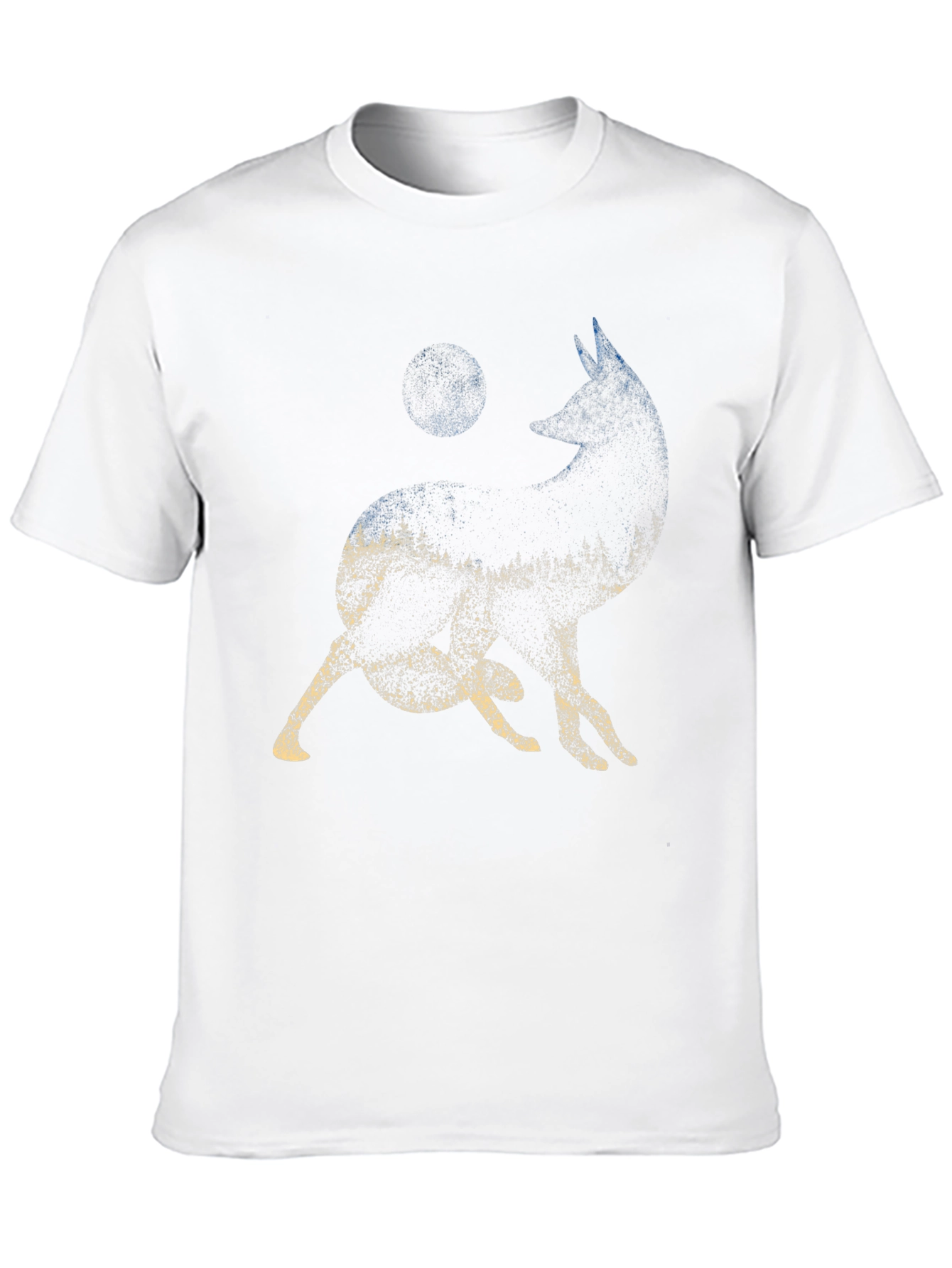 Wolf Moon Forest Graphic Tee - Black