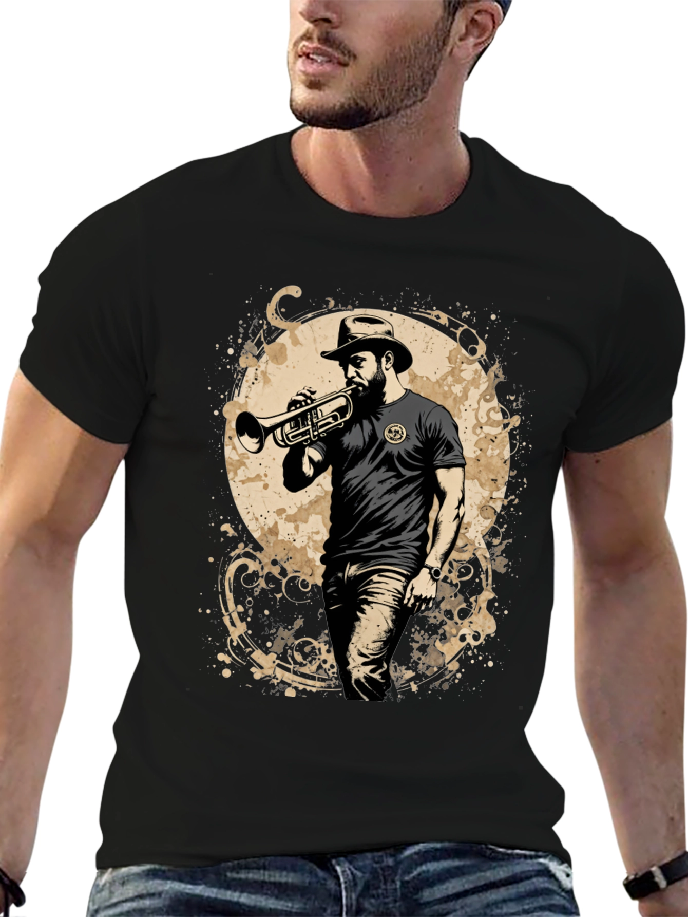 Trumpet Player Graphic T-Shirt - Cool Music Lover Tee
