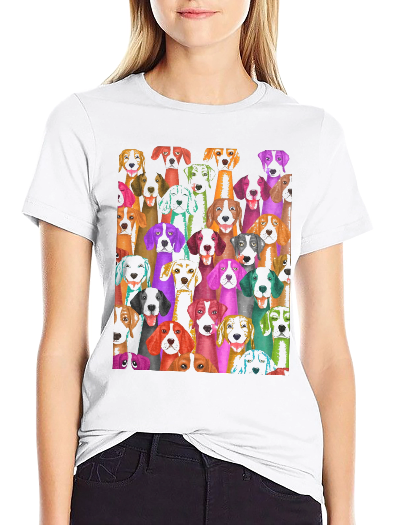 Dog Breed Collage Graphic T-Shirt