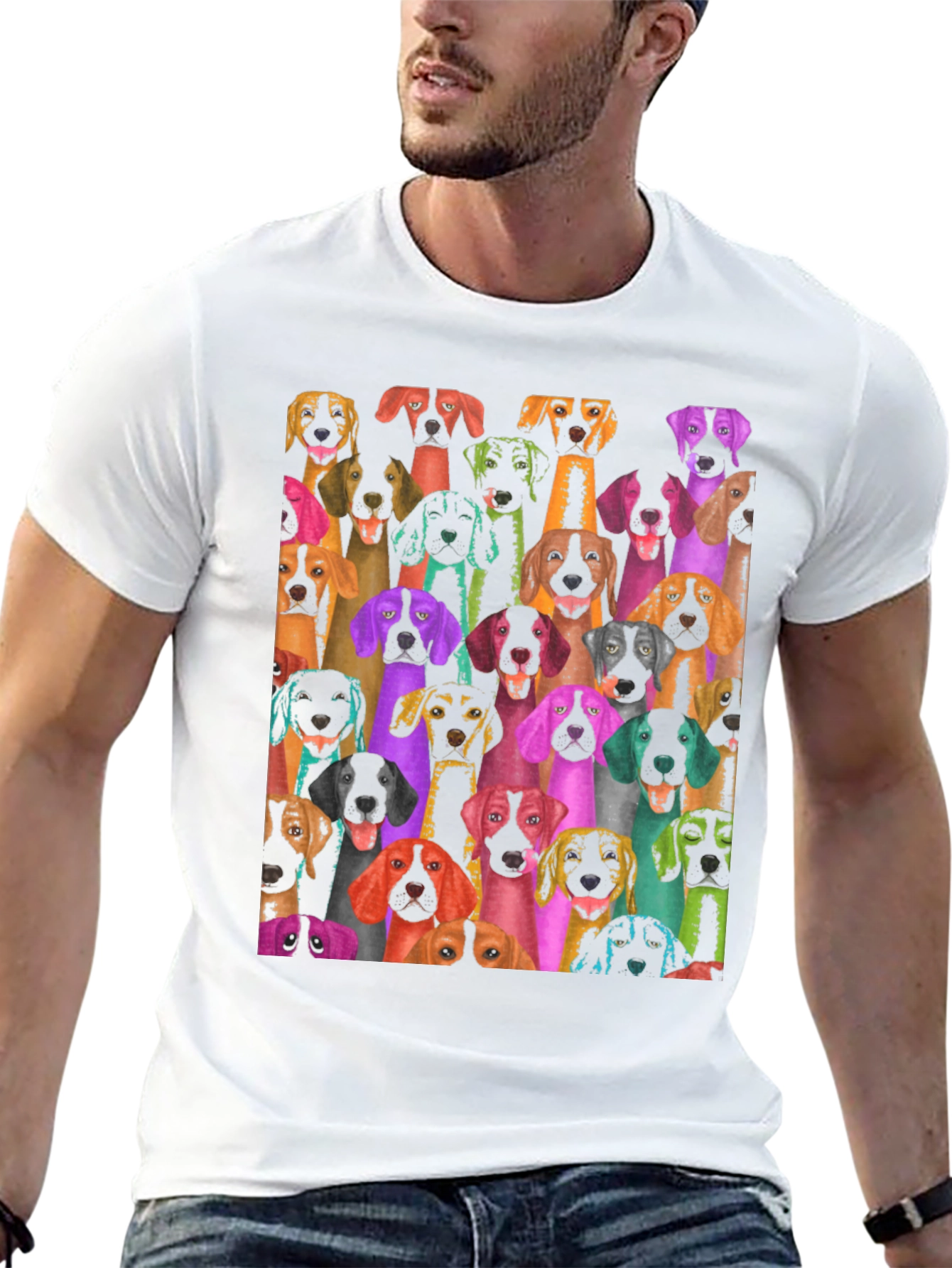 Dog Breed Collage Graphic T-Shirt