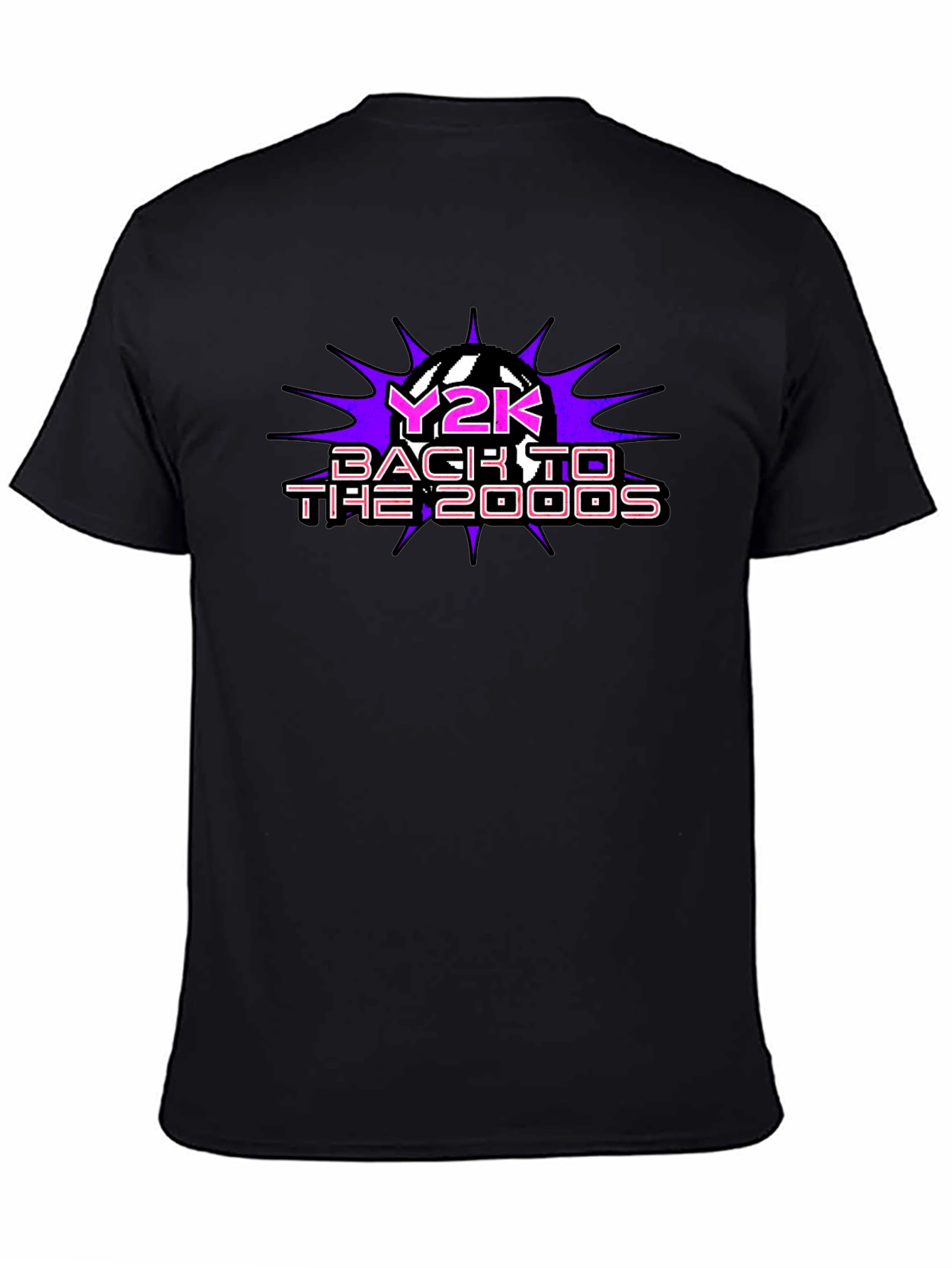 Y2K Back to the 2000s Black T-Shirt