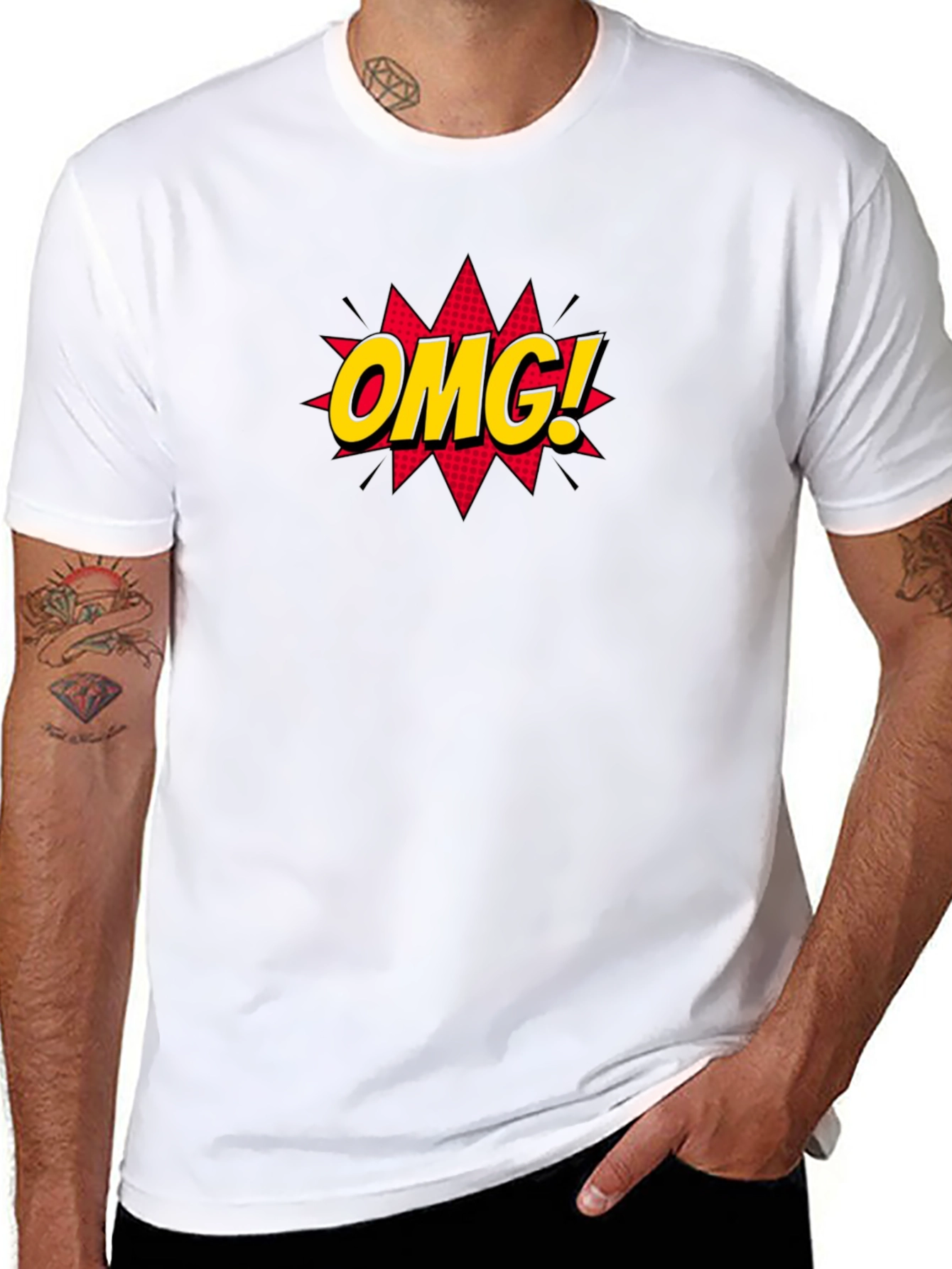 OMG! Graphic Tee - Stylish Black Cotton T-Shirt