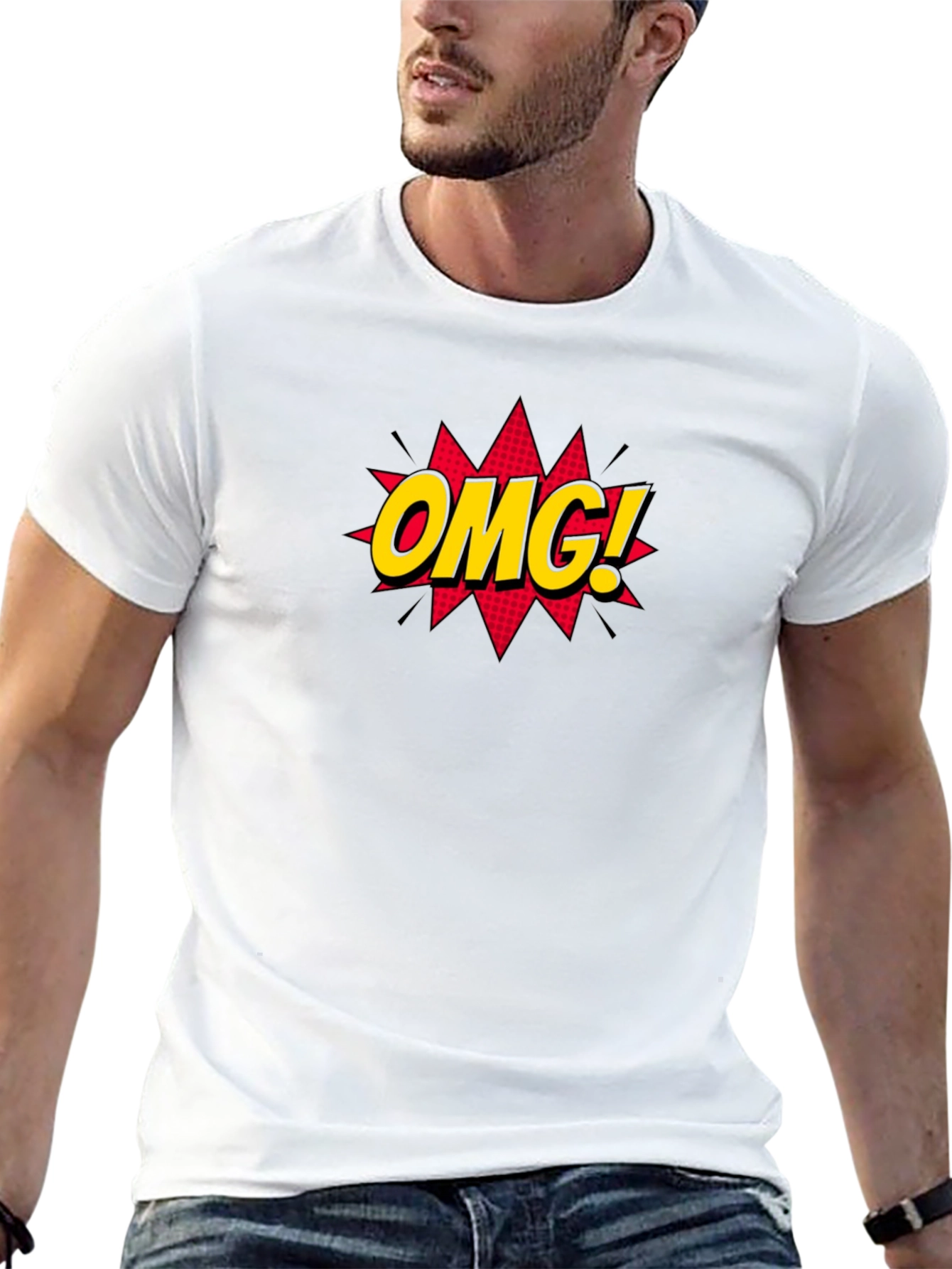 OMG! Graphic Tee - Stylish Black Cotton T-Shirt