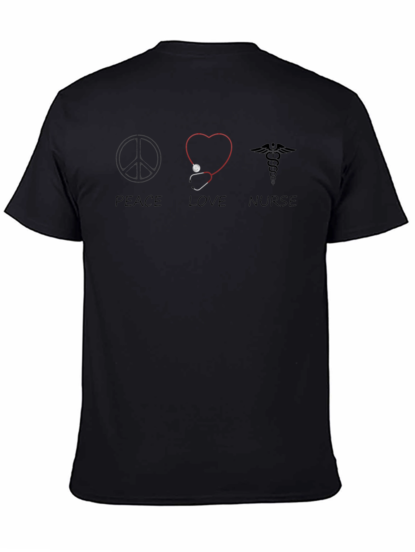 Peace Love Nurse Graphic T-Shirt