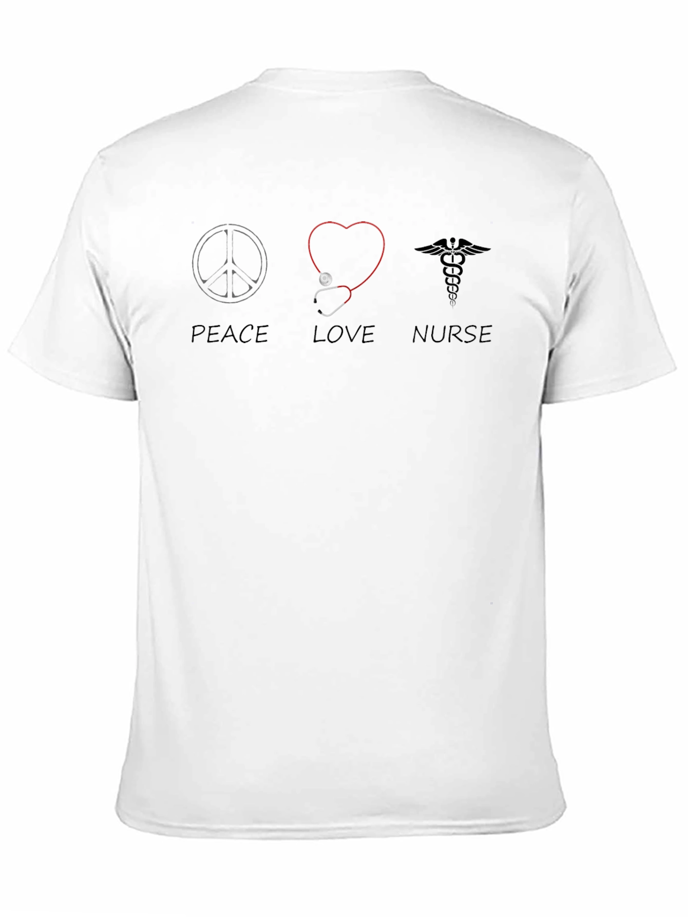 Peace Love Nurse Graphic T-Shirt