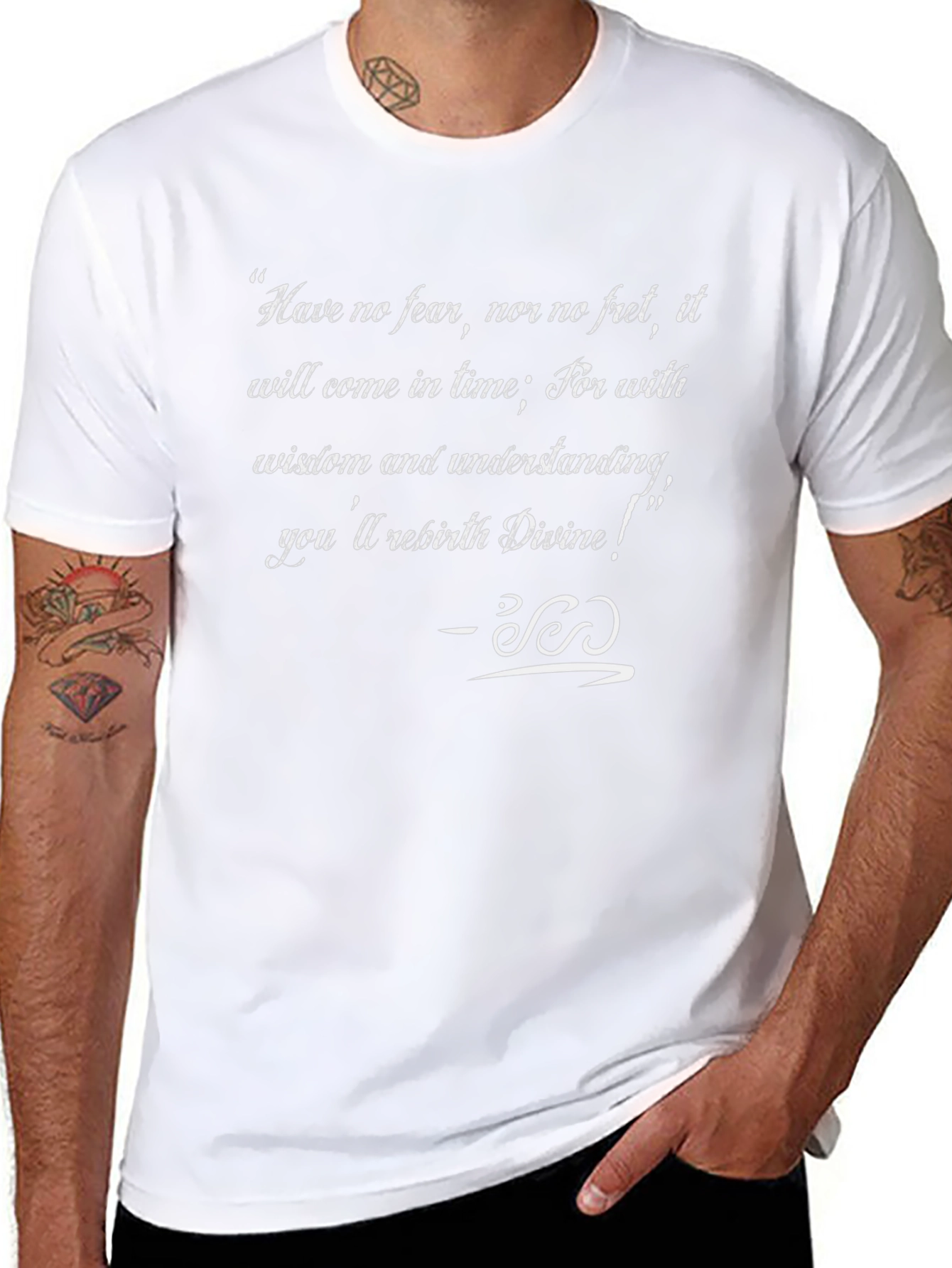 Inspirational Quote Black T-Shirt - Wisdom & Understanding