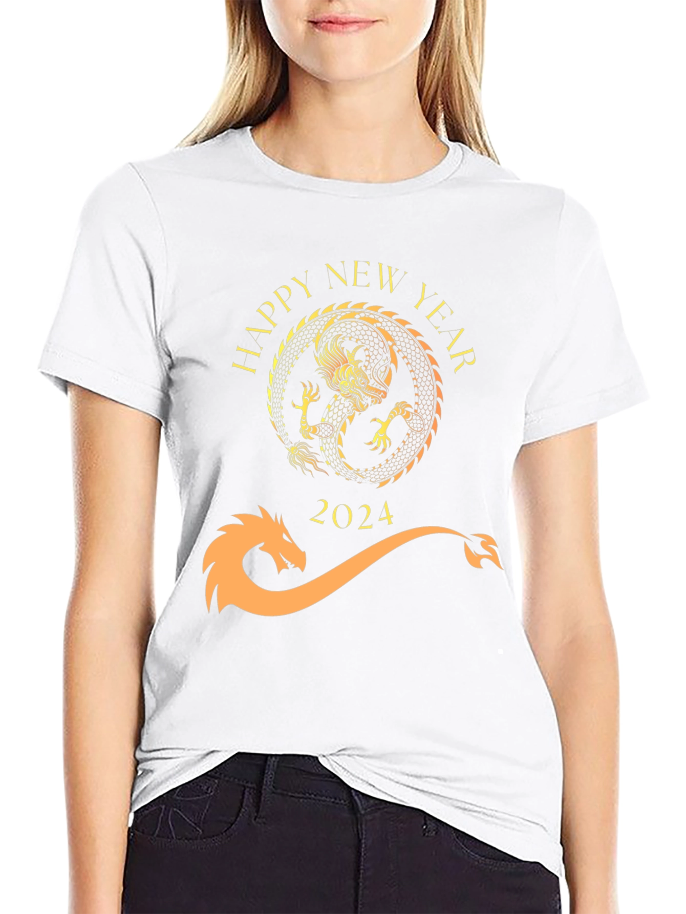 Happy New Year 2024 Dragon Graphic Tee