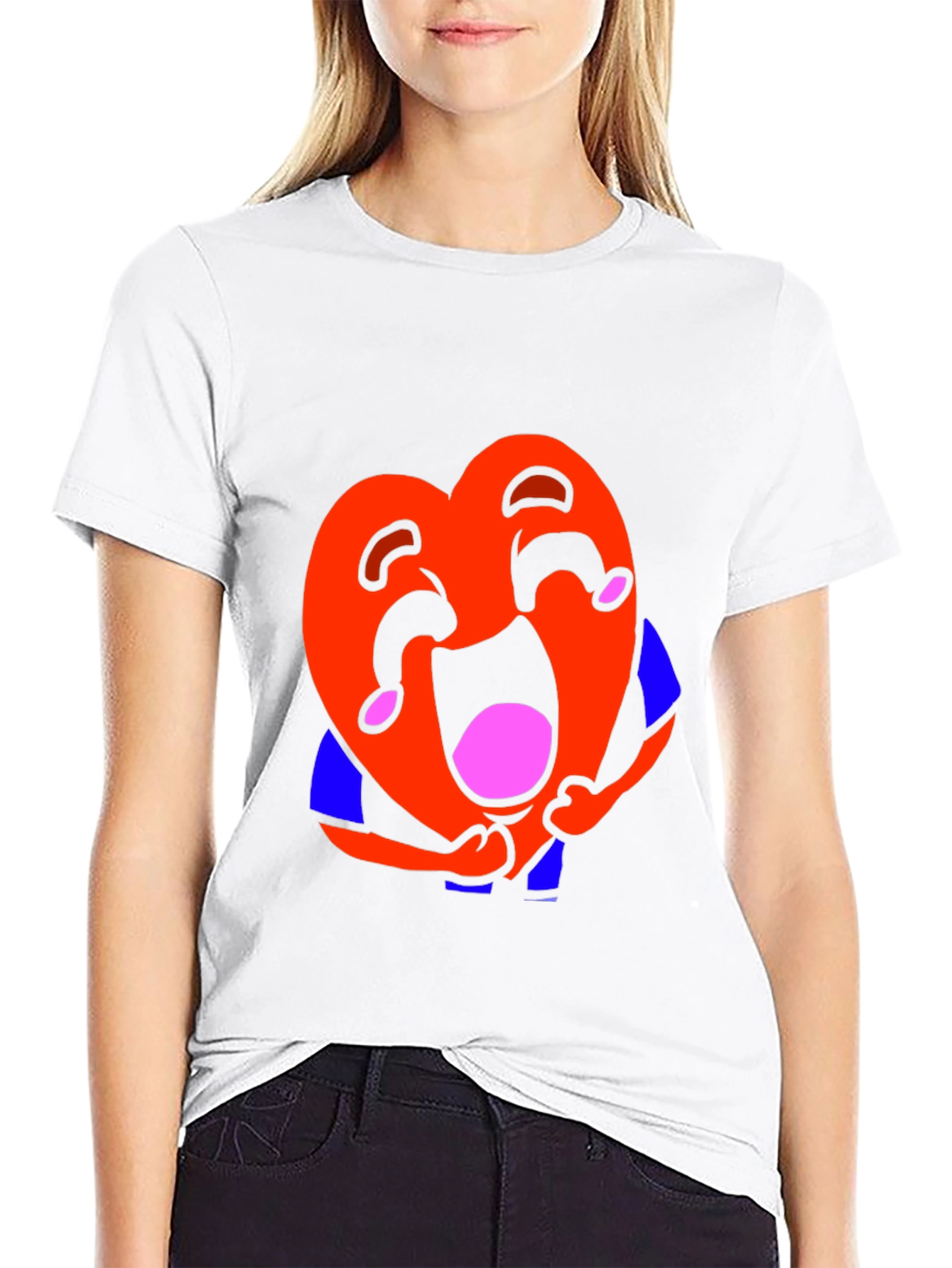Laughing Heart Graphic Tee - Black Unisex T-Shirt