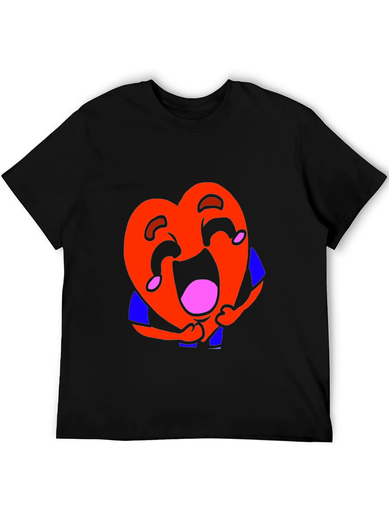 Laughing Heart Graphic Tee - Black Unisex T-Shirt