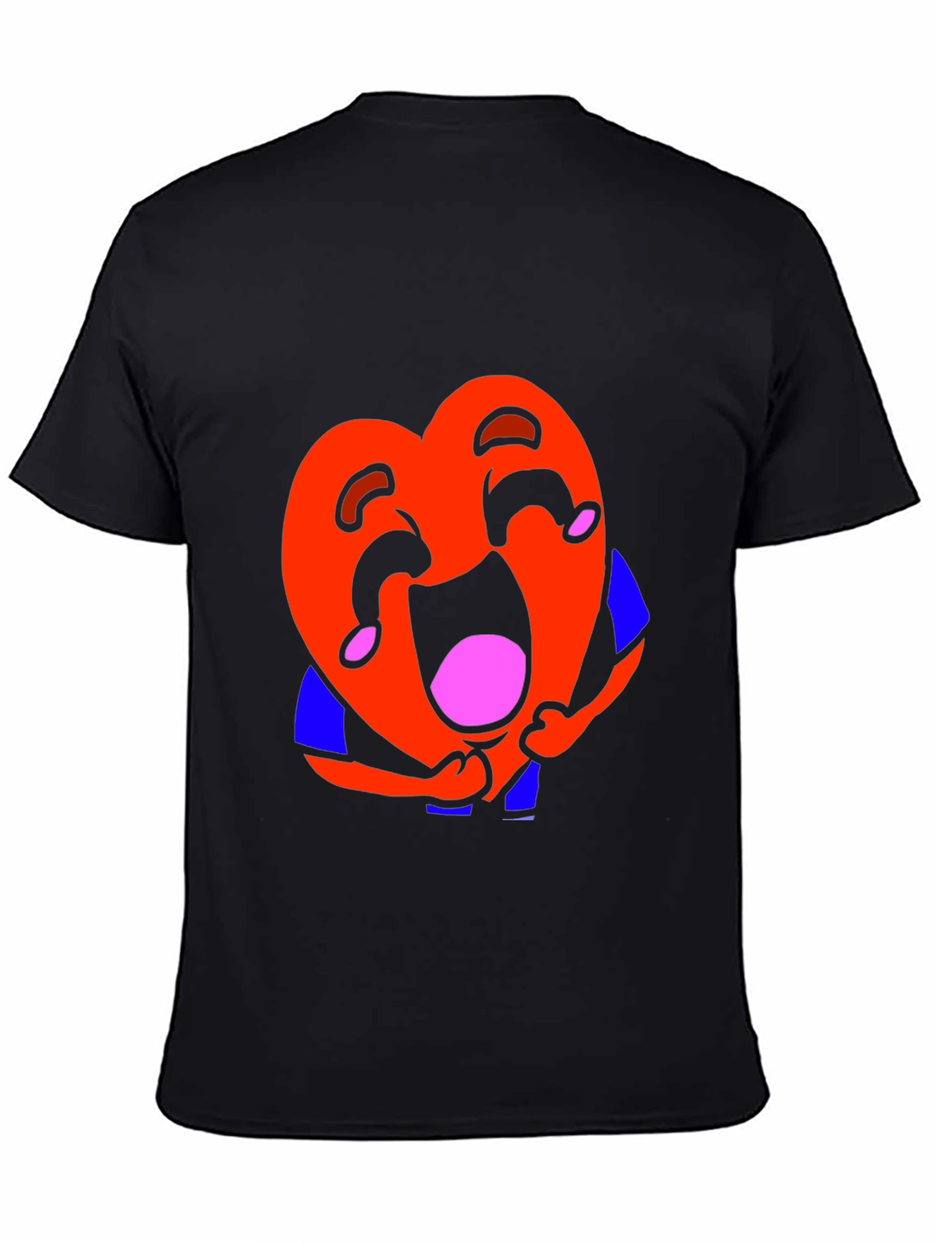 Laughing Heart Graphic Tee - Black Unisex T-Shirt
