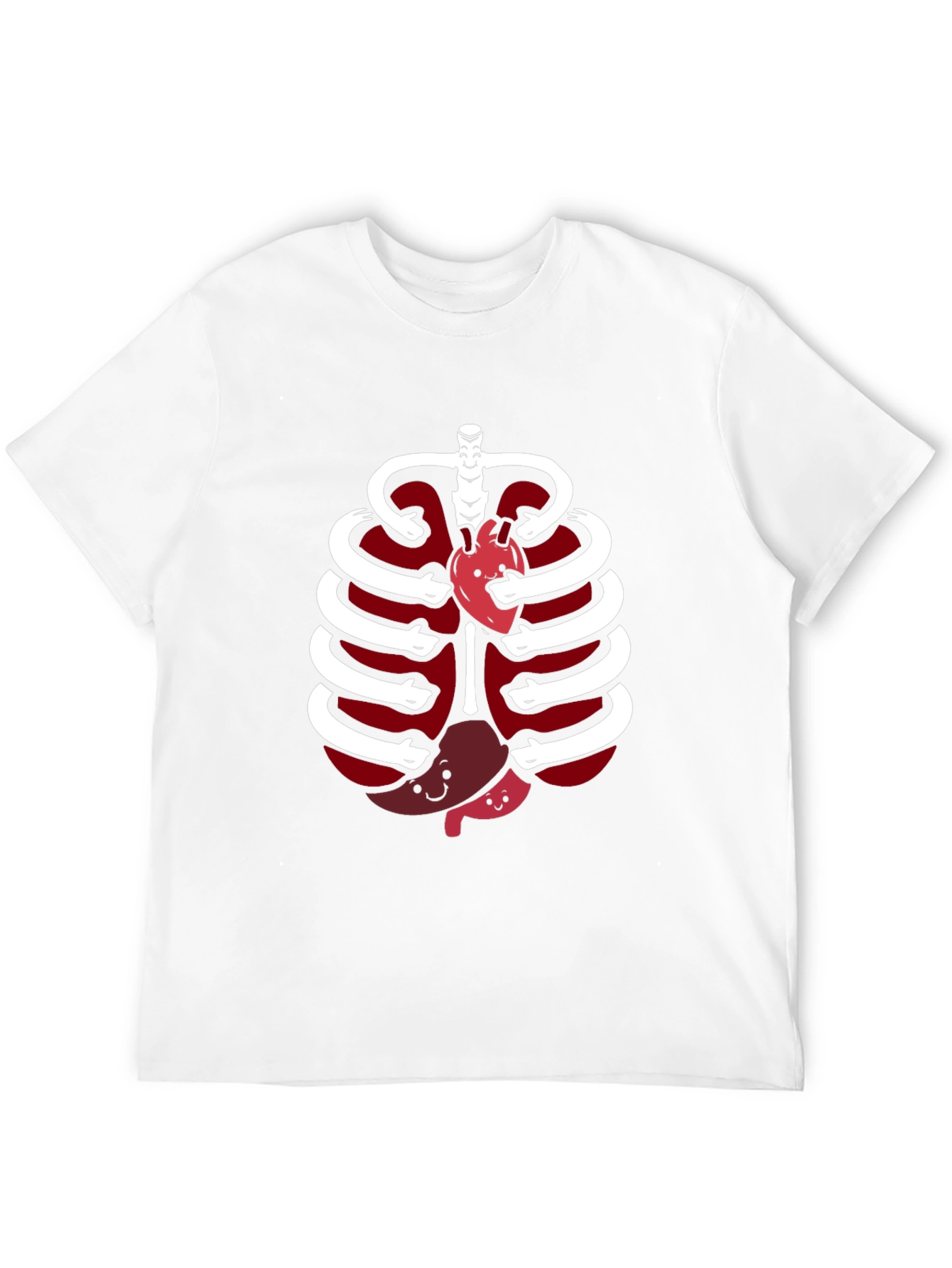 Funny Anatomy Rib Cage Heart Stomach T-Shirt