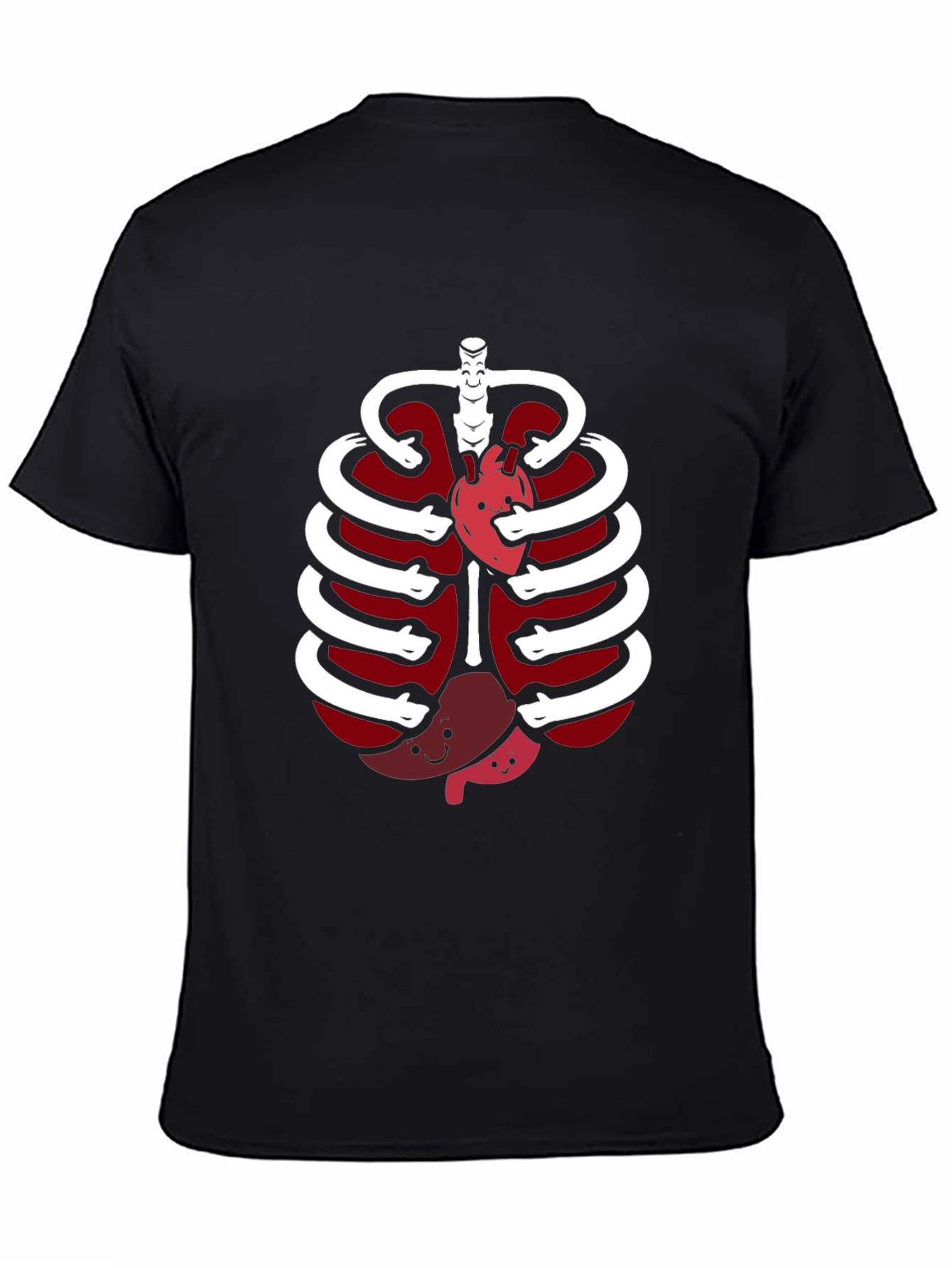 Funny Anatomy Rib Cage Heart Stomach T-Shirt