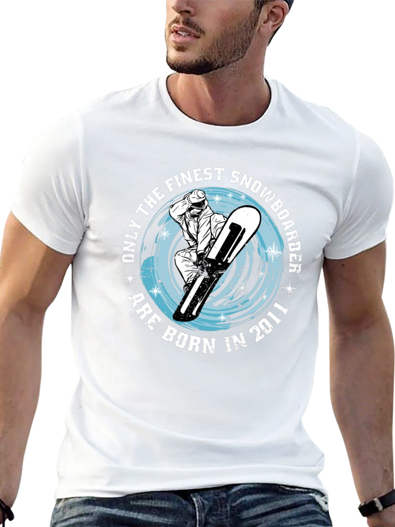 Finest Snowboarder Born in 2011 Black T-Shirt