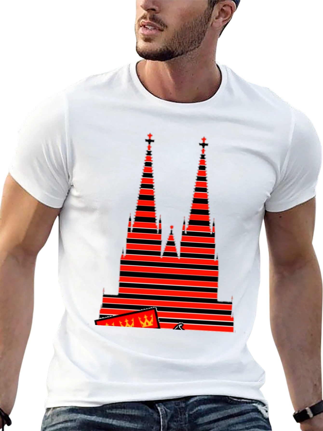 Cologne Cathedral Striped T-Shirt