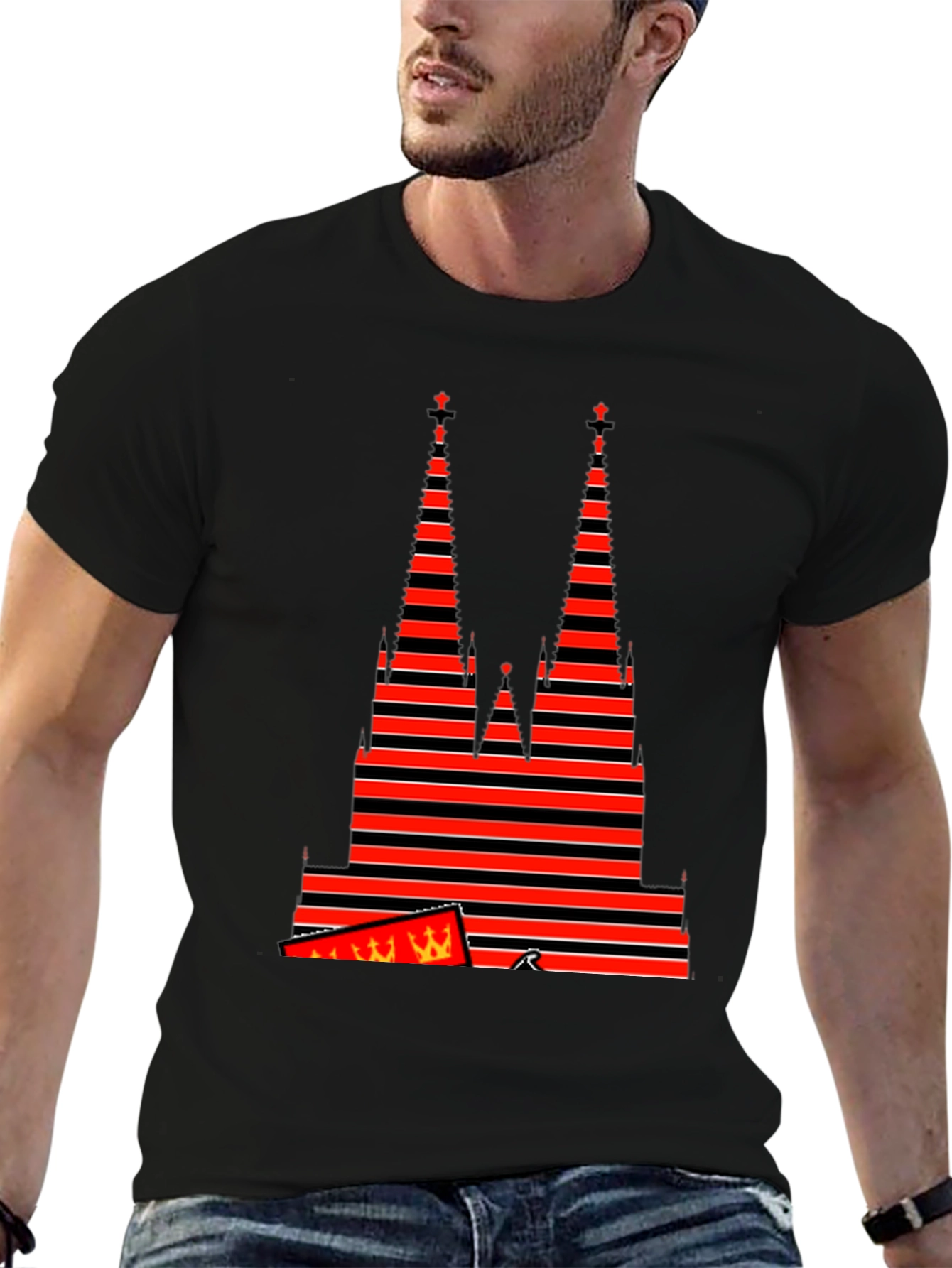 Cologne Cathedral Striped T-Shirt