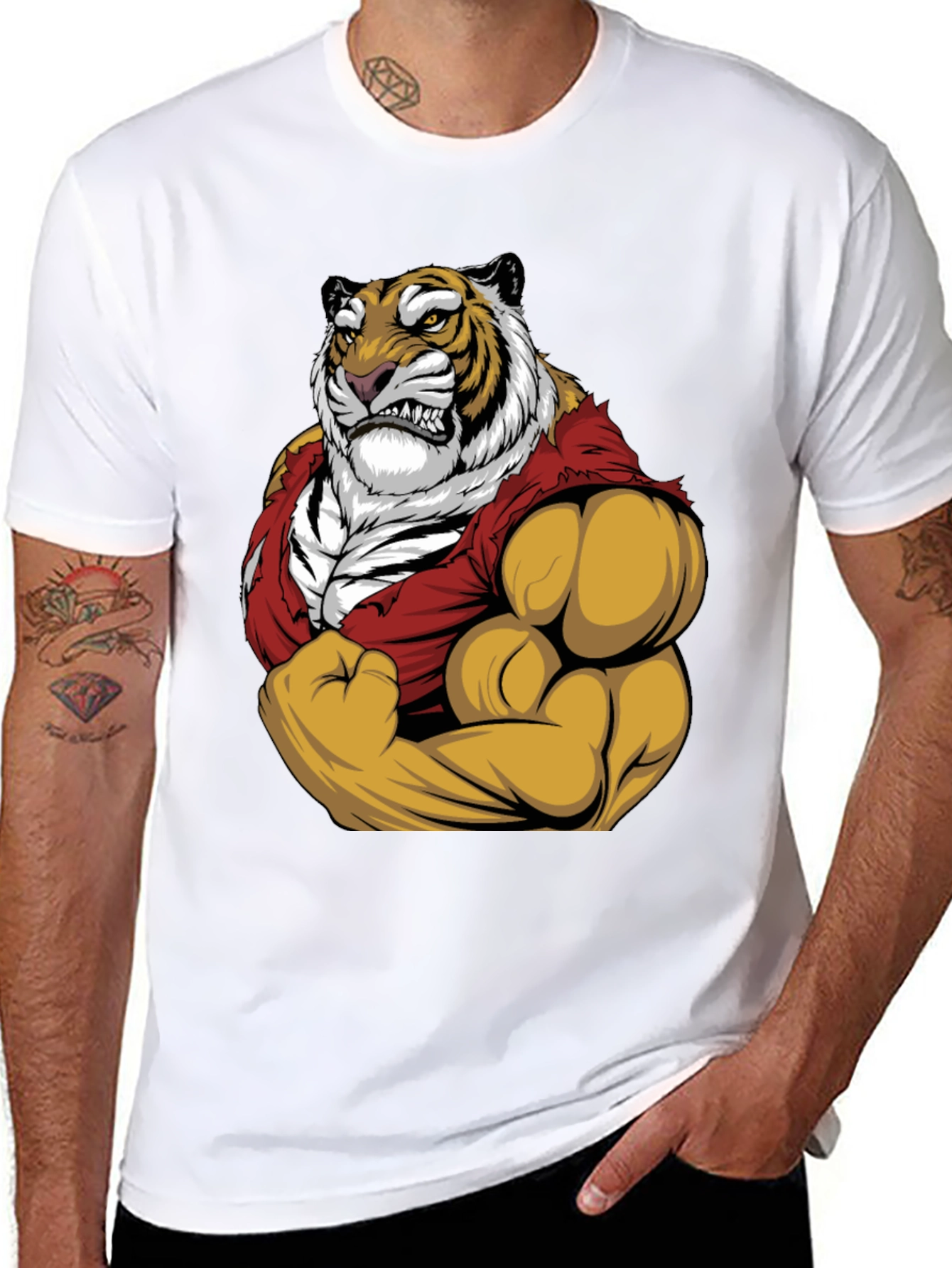 Tiger Muscles Graphic Tee - Unleash Your Inner Beast