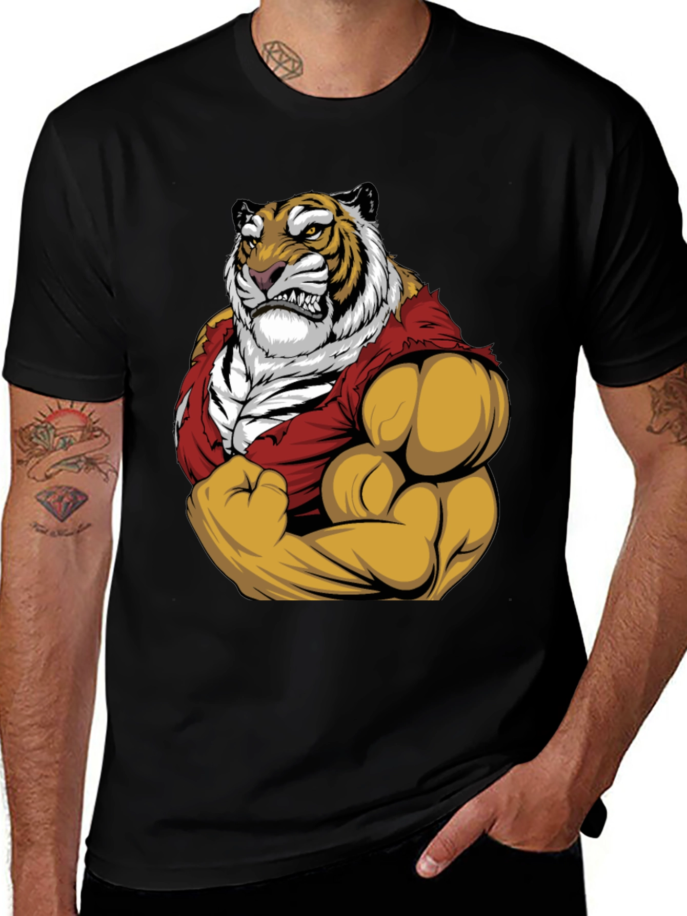 Tiger Muscles Graphic Tee - Unleash Your Inner Beast